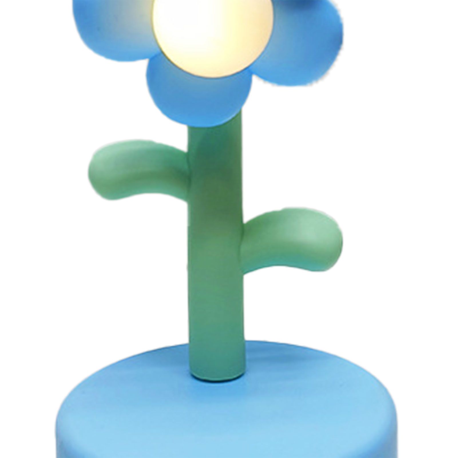 Table Lamp Cute Flower Night Light Portable Desk Lamp Decorative for Office Dorm Decor Blue - Image 8