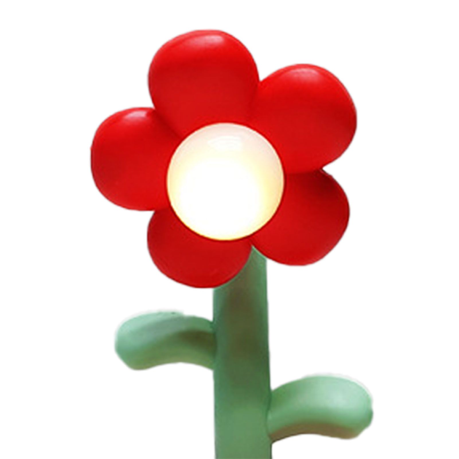 Table Lamp Cute Flower Night Light Portable Desk Lamp Decorative for Office Dorm Decor Red - Image 7