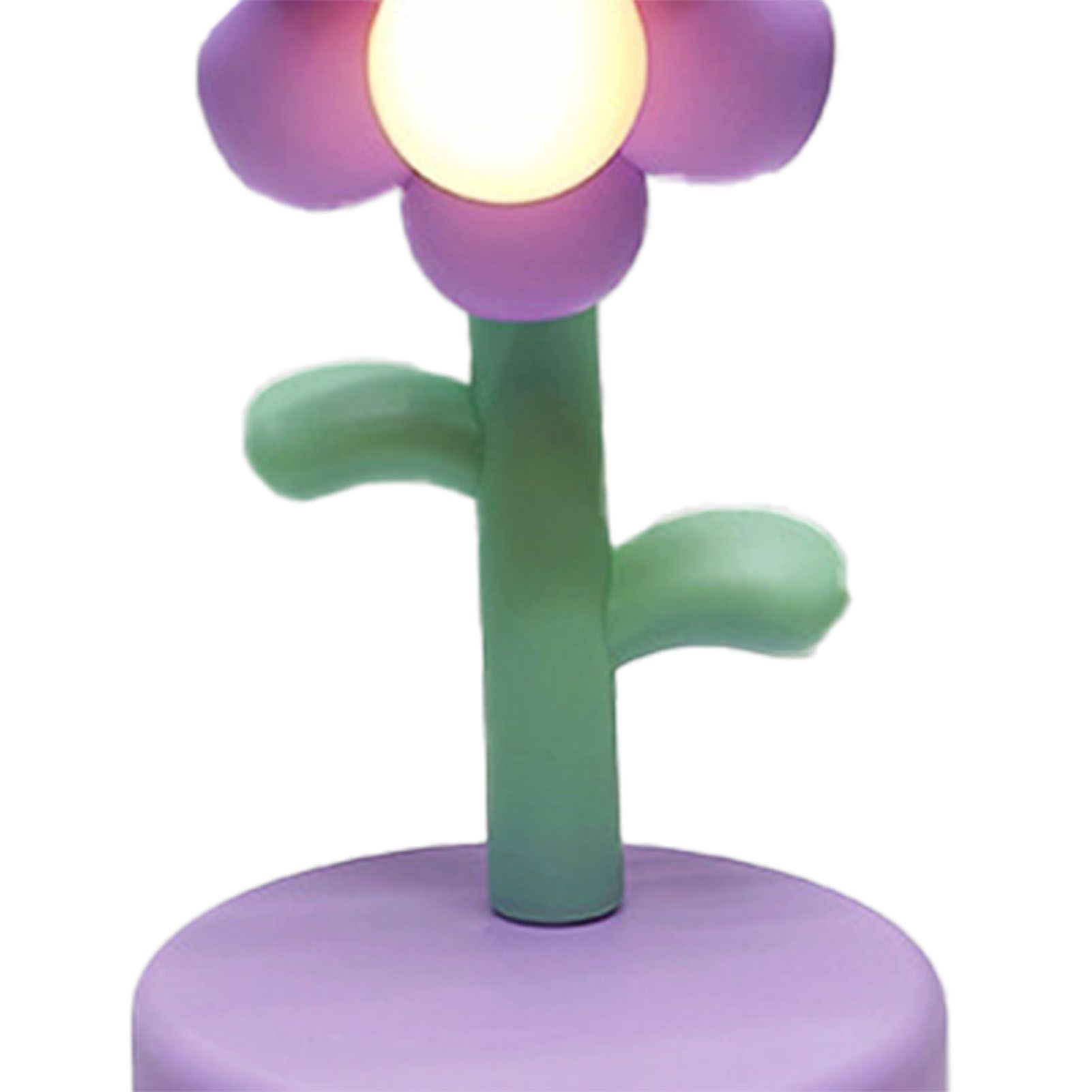 Table Lamp Cute Flower Night Light Portable Desk Lamp Decorative for Office Dorm Decor Purple - Image 8