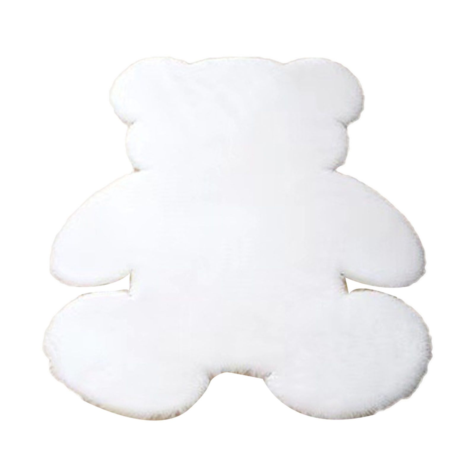 Cute Bedroom Rug Soft Bear Shaped Shaggy Floor Mat for Kids Teen Girls Room Floor Living Room White 45x60 - Image 4