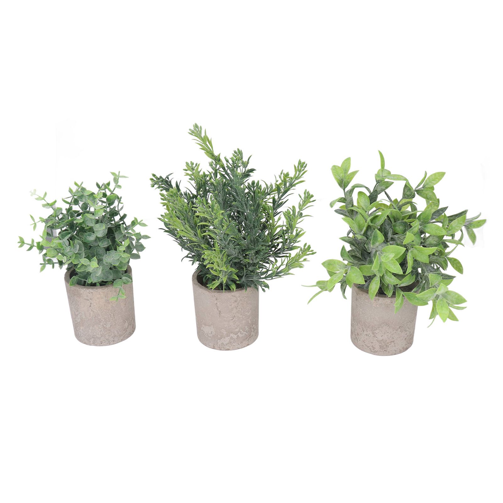 3 Pack Artificial Pot Plant Decorative Fake Faux Potted Eucalyptus Plants for Desktop Office - Image 5