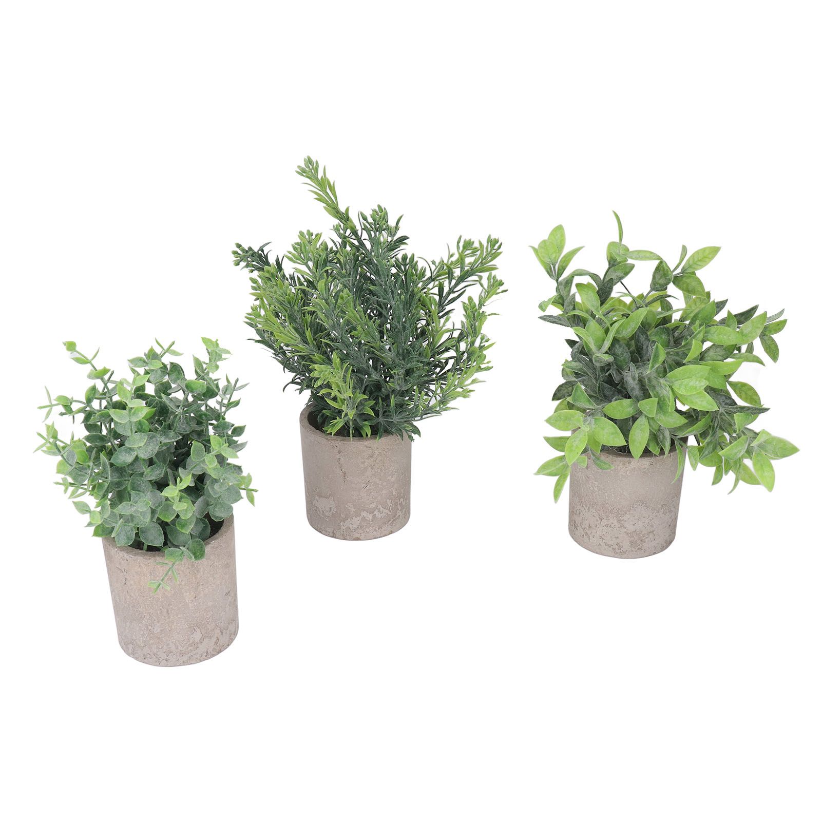 3 Pack Artificial Pot Plant Decorative Fake Faux Potted Eucalyptus Plants for Desktop Office - Image 7