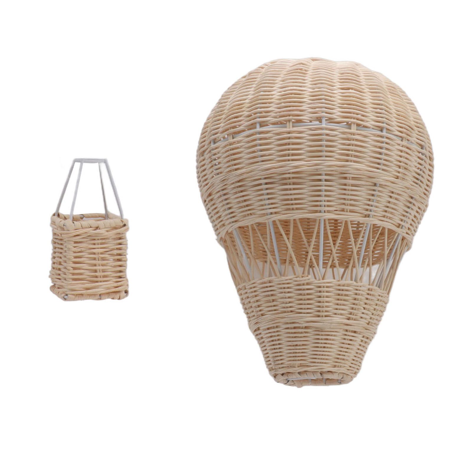 Woven Hot Air Balloon Handcrafted Exquisite Details Rattan Weaving Decoration for Kids Room Party Photo Prop - Image 3