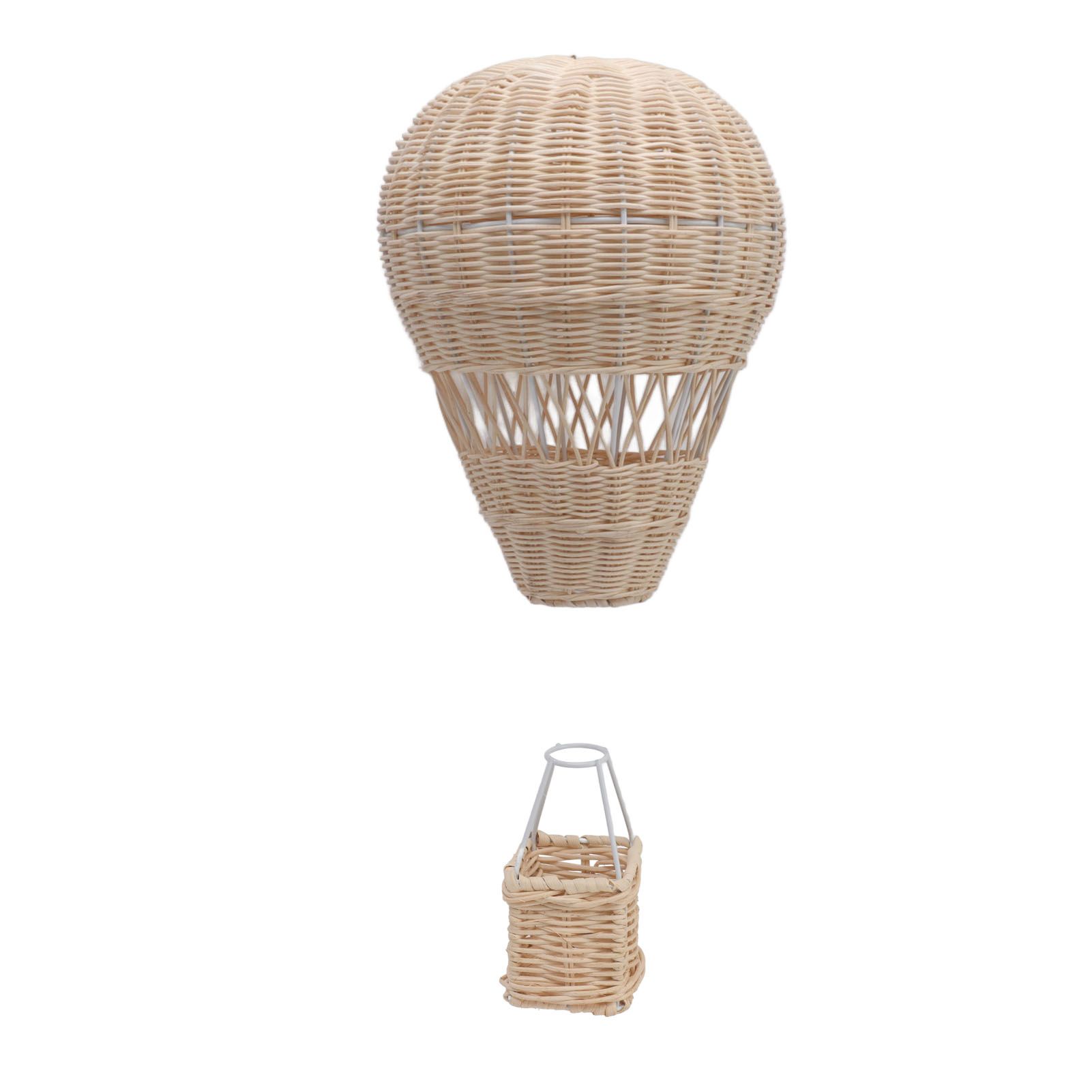 Woven Hot Air Balloon Handcrafted Exquisite Details Rattan Weaving Decoration for Kids Room Party Photo Prop - Image 4