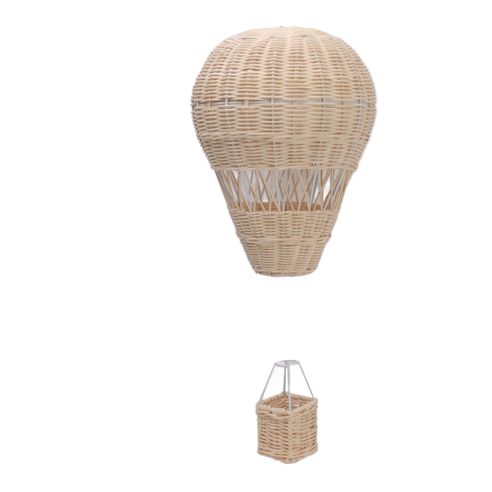 Woven Hot Air Balloon Handcrafted Exquisite Details Rattan Weaving Decoration for Kids Room Party Photo Prop - Image 5