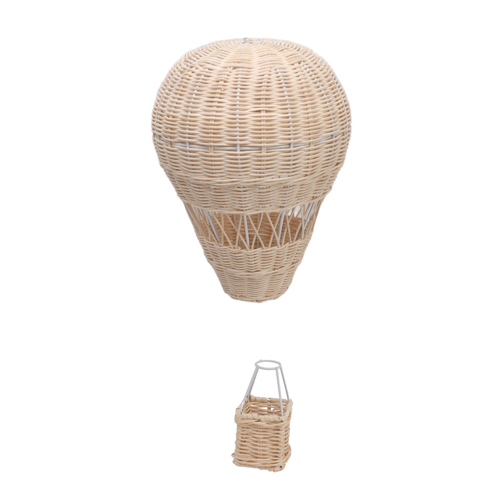 Woven Hot Air Balloon Handcrafted Exquisite Details Rattan Weaving Decoration for Kids Room Party Photo Prop - Image 8
