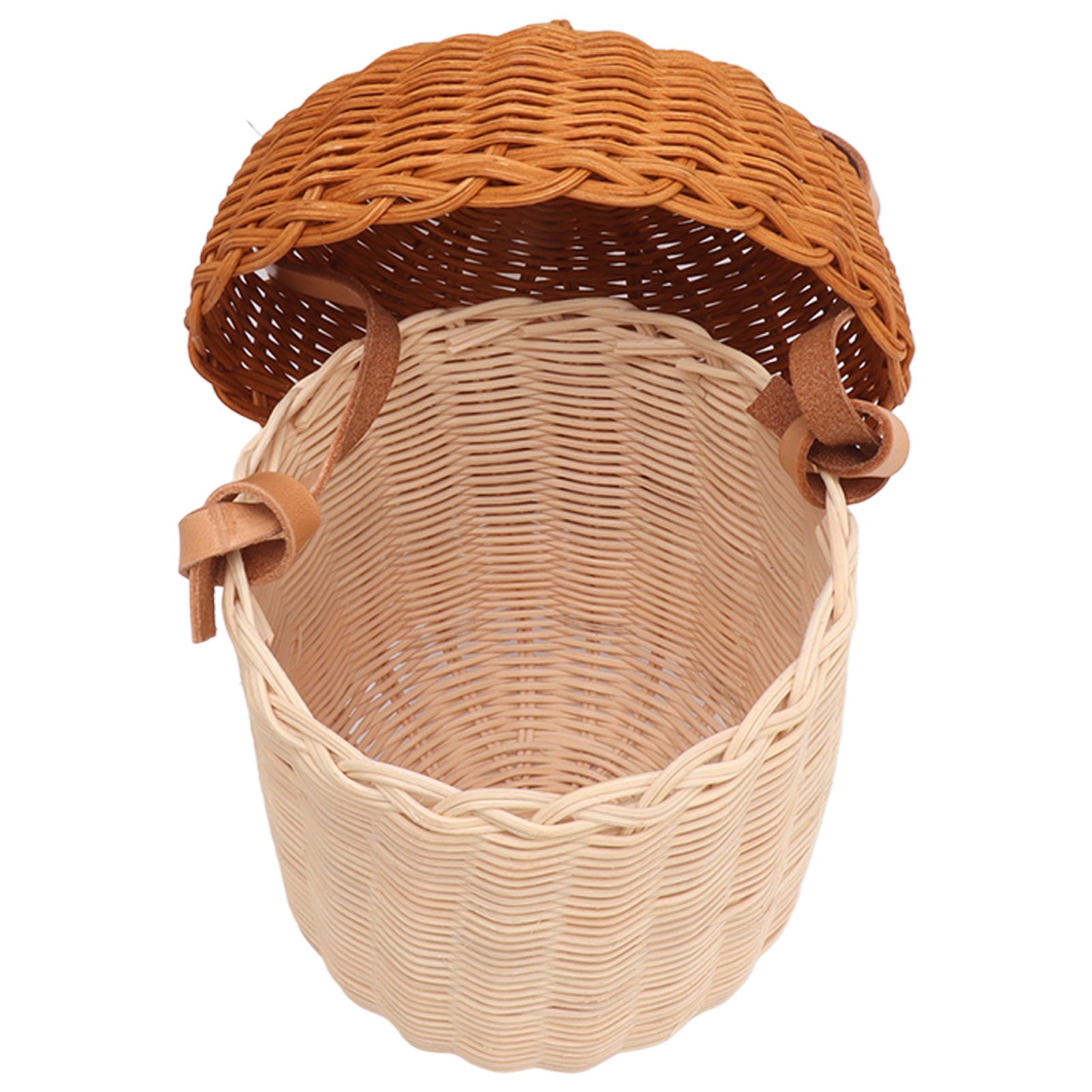 Kids Rattan Storage Basket Hand Woven Decorative Acorn Shaped Basket Bag for Boys Girls Photography Props Large Handbag - Image 8