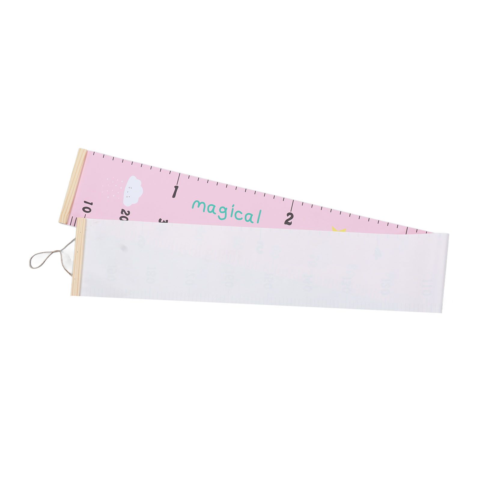 Kids Growth Chart Accurate Baby Height Growth Chart Ruler Removable Canvas Wall Hanging Measurement Chart for Home Pink Cloud - Image 4