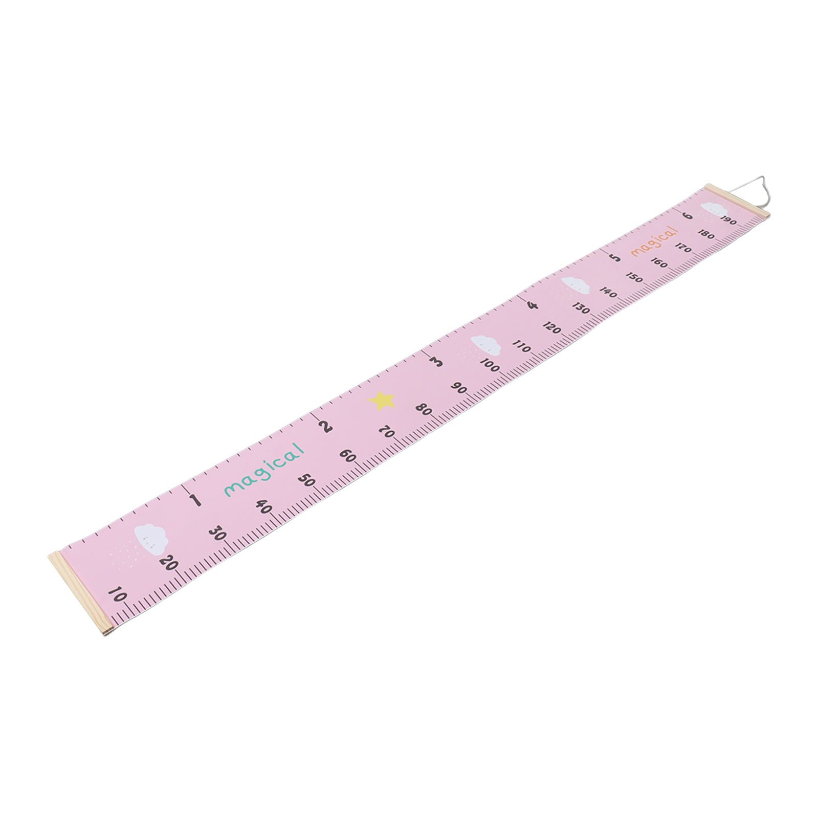 Kids Growth Chart Accurate Baby Height Growth Chart Ruler Removable Canvas Wall Hanging Measurement Chart for Home Pink Cloud - Image 7