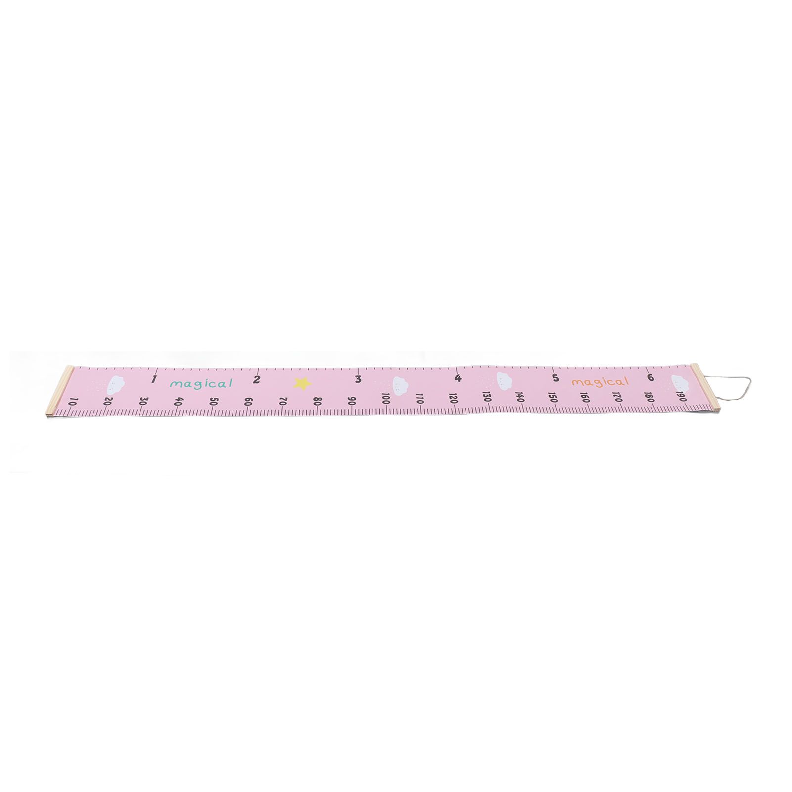 Kids Growth Chart Accurate Baby Height Growth Chart Ruler Removable Canvas Wall Hanging Measurement Chart for Home Pink Cloud - Image 8