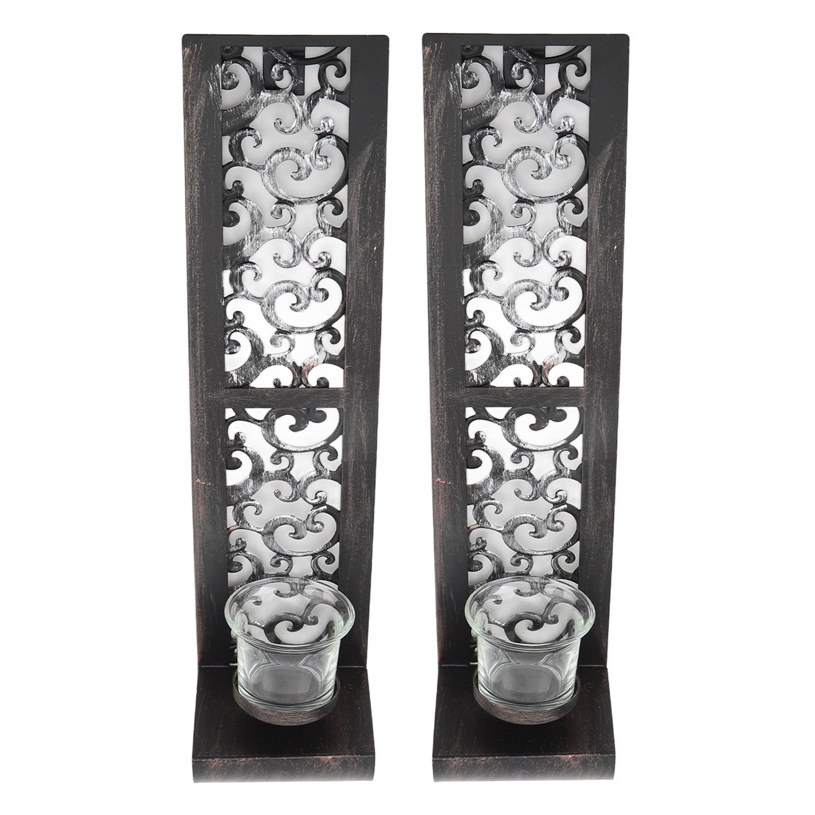 2pcs Wall Candle Holders Exquisite Iron Art Wall Candlestick Durable Antique Candle Scones Wall Decoration for Home Restaurant Office - Image 4