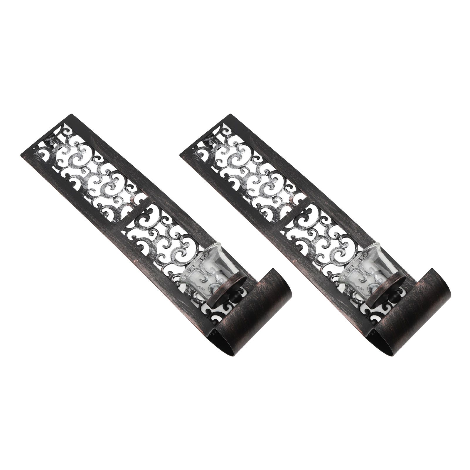 2pcs Wall Candle Holders Exquisite Iron Art Wall Candlestick Durable Antique Candle Scones Wall Decoration for Home Restaurant Office - Image 7