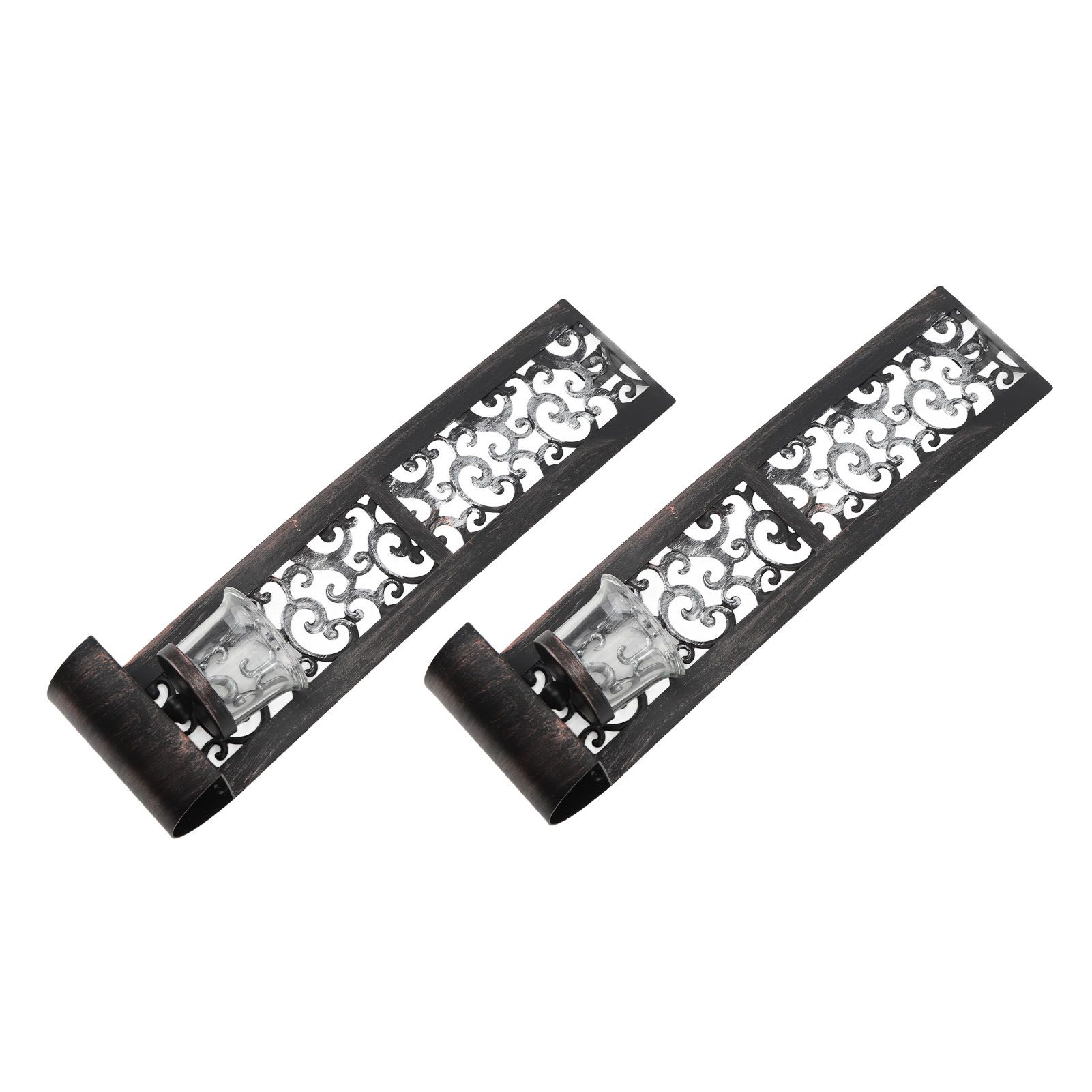 2pcs Wall Candle Holders Exquisite Iron Art Wall Candlestick Durable Antique Candle Scones Wall Decoration for Home Restaurant Office - Image 8