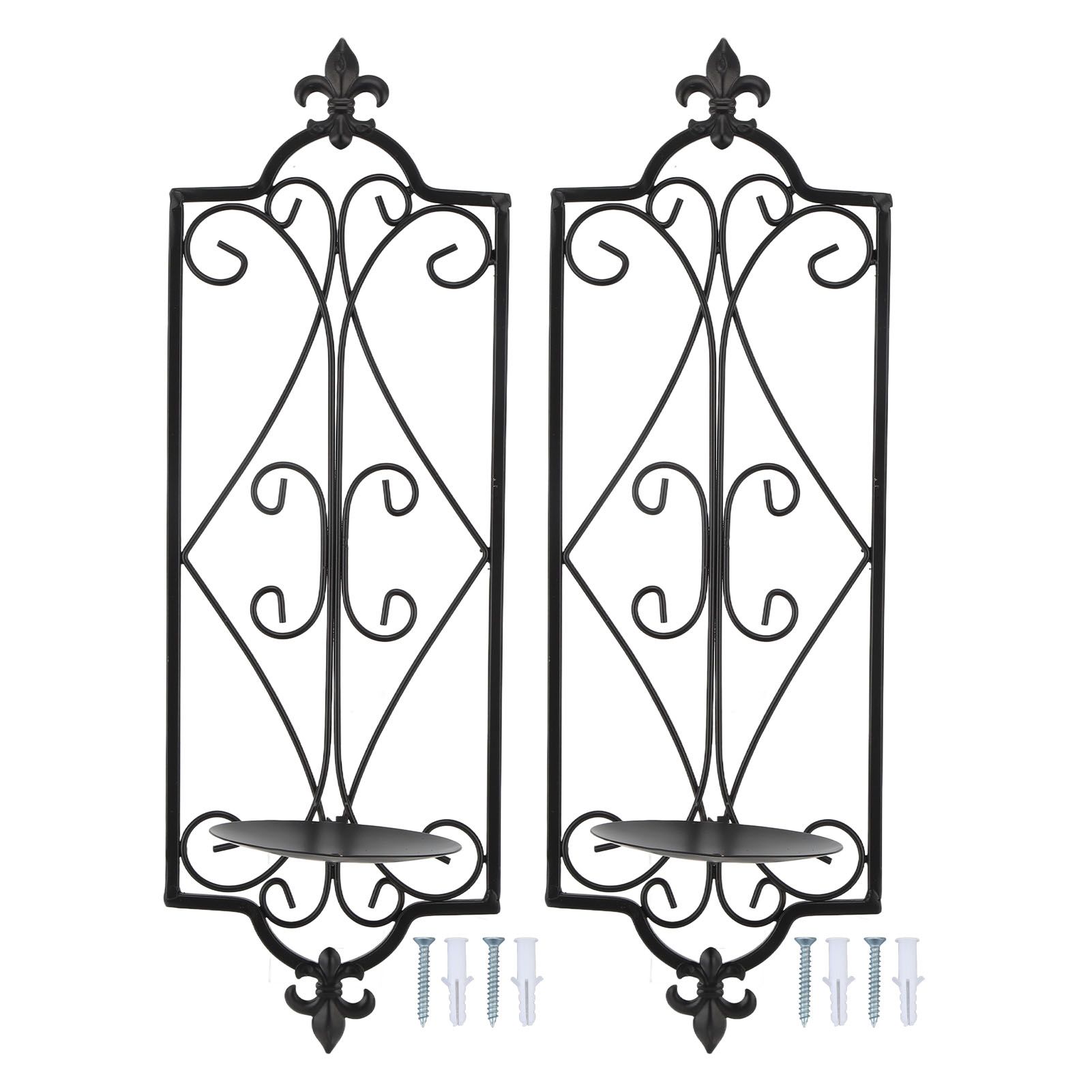 2pcs Wall Sconce Candle Holder Hanging Iron Wall Candle Sconce Holder Wall Decorations for Living Room Dining Room - Image 1