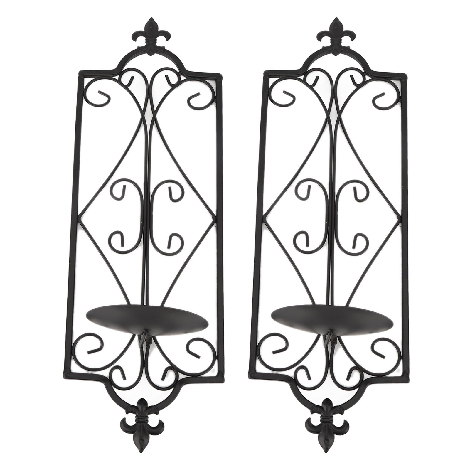 2pcs Wall Sconce Candle Holder Hanging Iron Wall Candle Sconce Holder Wall Decorations for Living Room Dining Room - Image 5