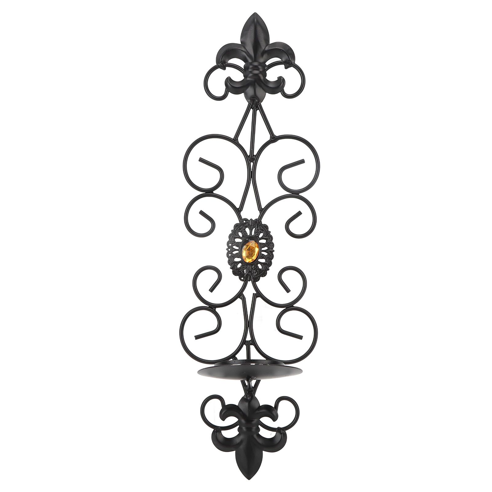Wall Candle Holders Retro Diamond Encrusted Candlestick for Living Room Bedroom Decorations - Image 1