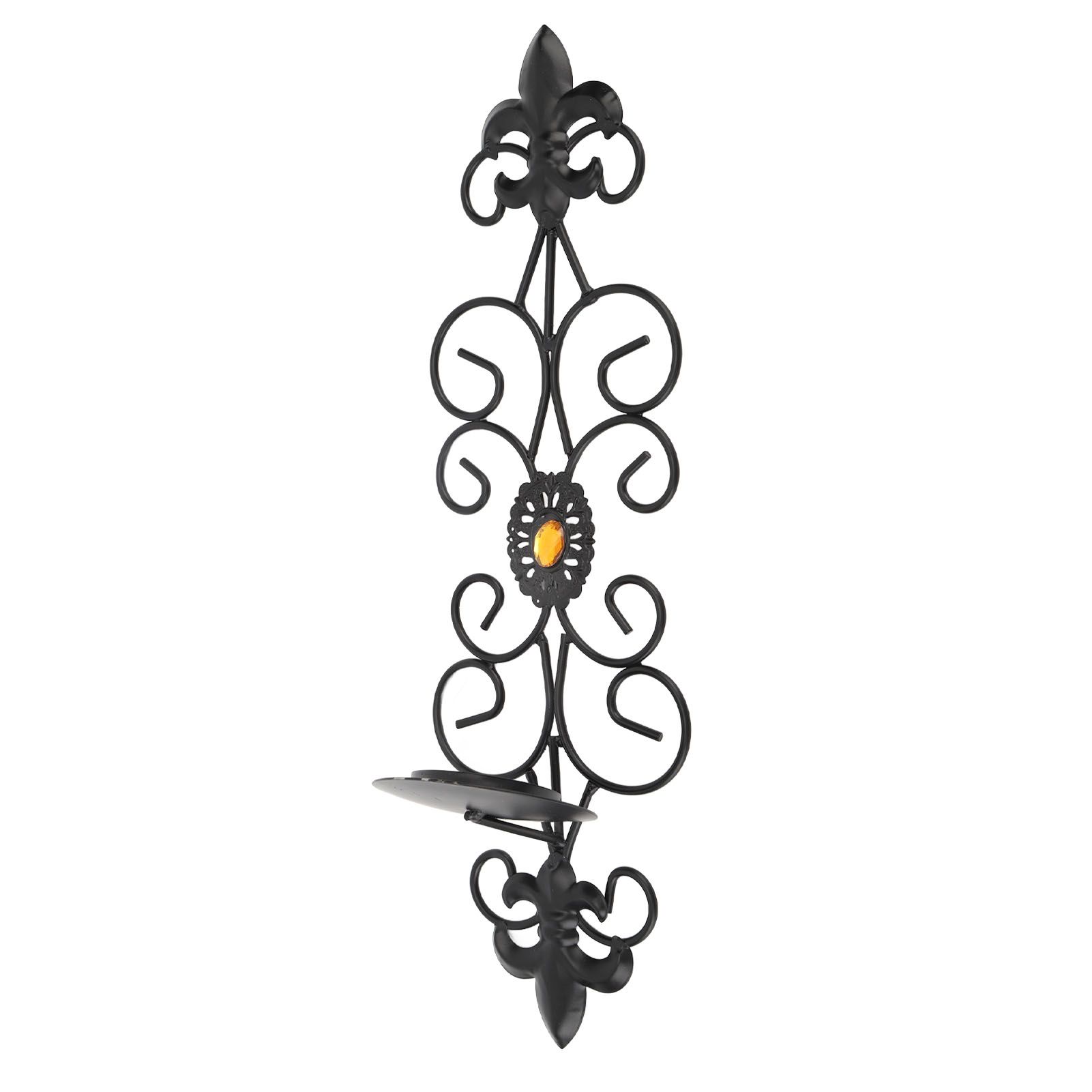 Wall Candle Holders Retro Diamond Encrusted Candlestick for Living Room Bedroom Decorations - Image 2