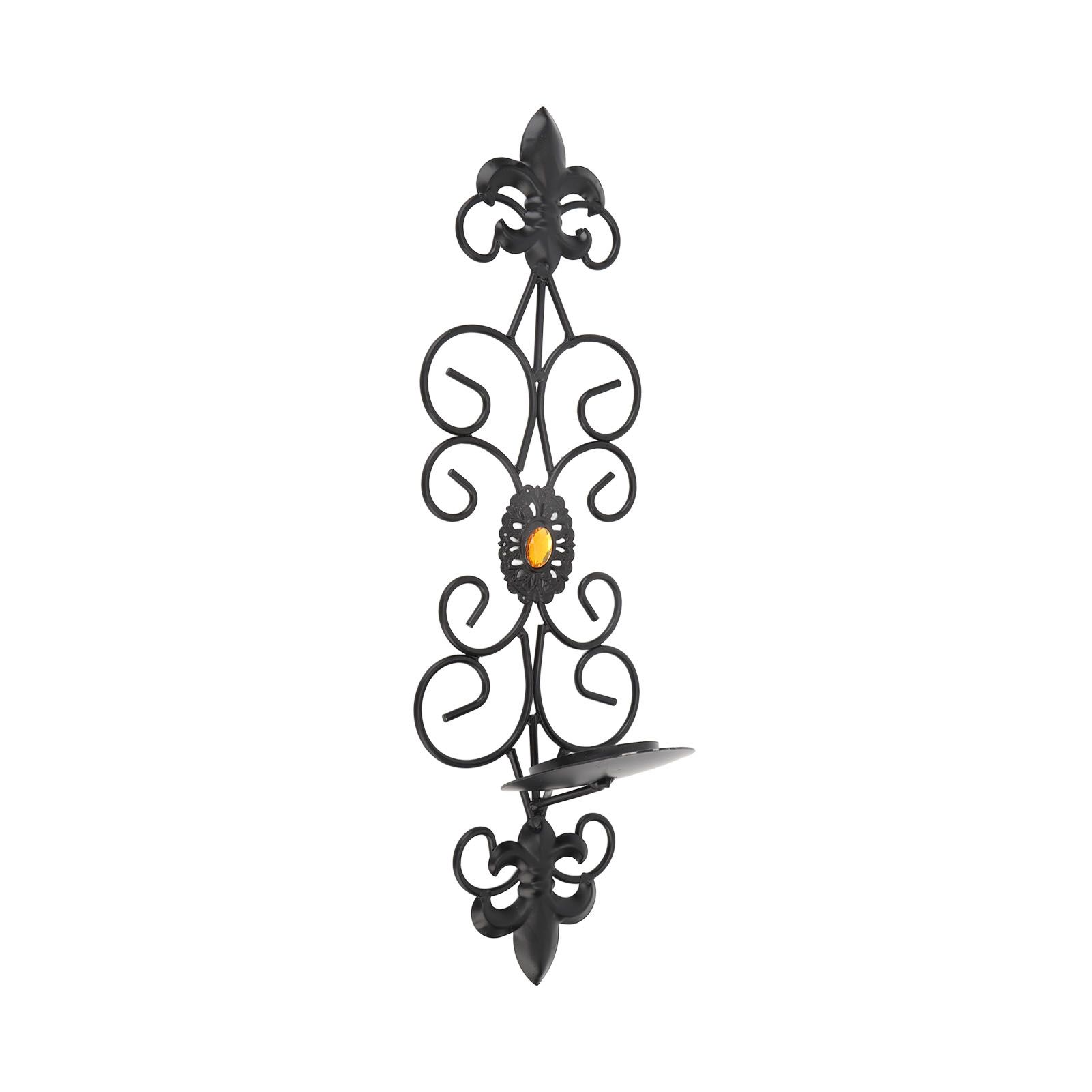 Wall Candle Holders Retro Diamond Encrusted Candlestick for Living Room Bedroom Decorations - Image 4