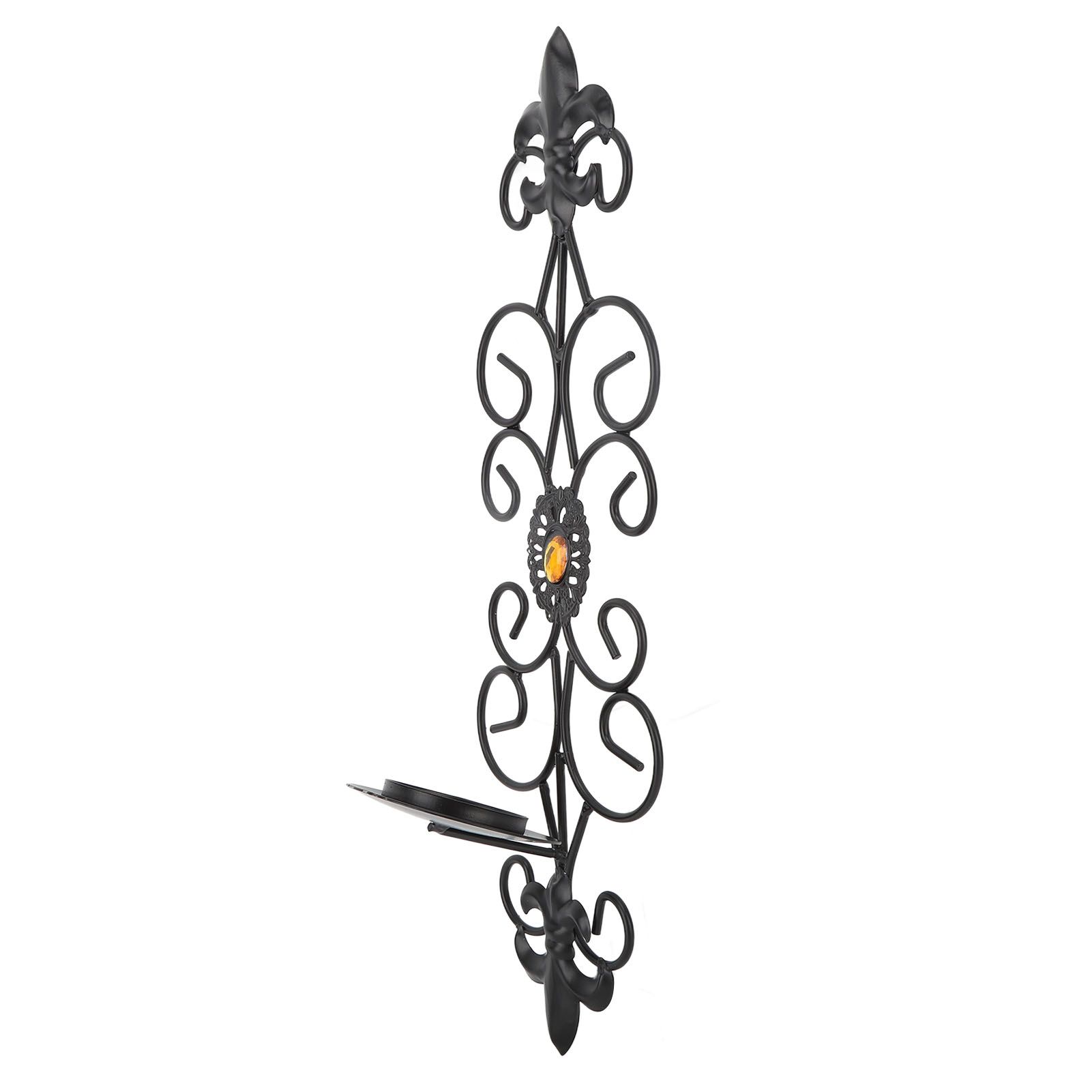 Wall Candle Holders Retro Diamond Encrusted Candlestick for Living Room Bedroom Decorations - Image 6