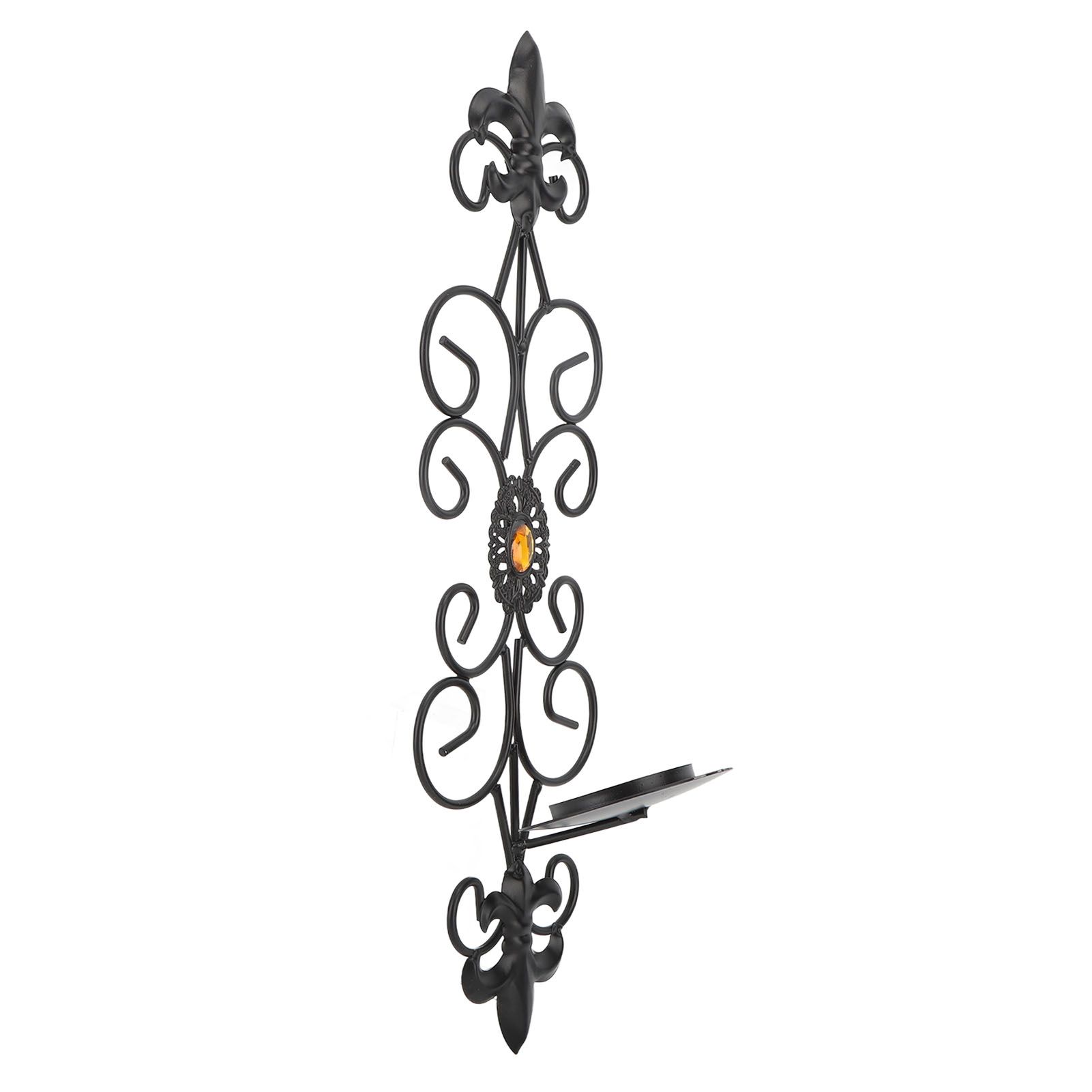 Wall Candle Holders Retro Diamond Encrusted Candlestick for Living Room Bedroom Decorations - Image 7