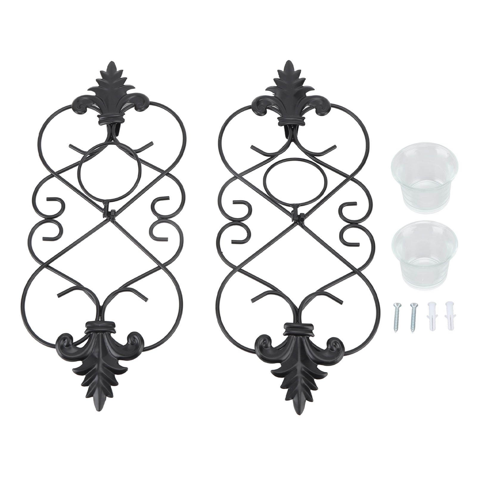 2PCS Wall Hanging Candle Holder Iron Hanging Wall Candle Holders for Home Decoration Weddings Events - Image 1