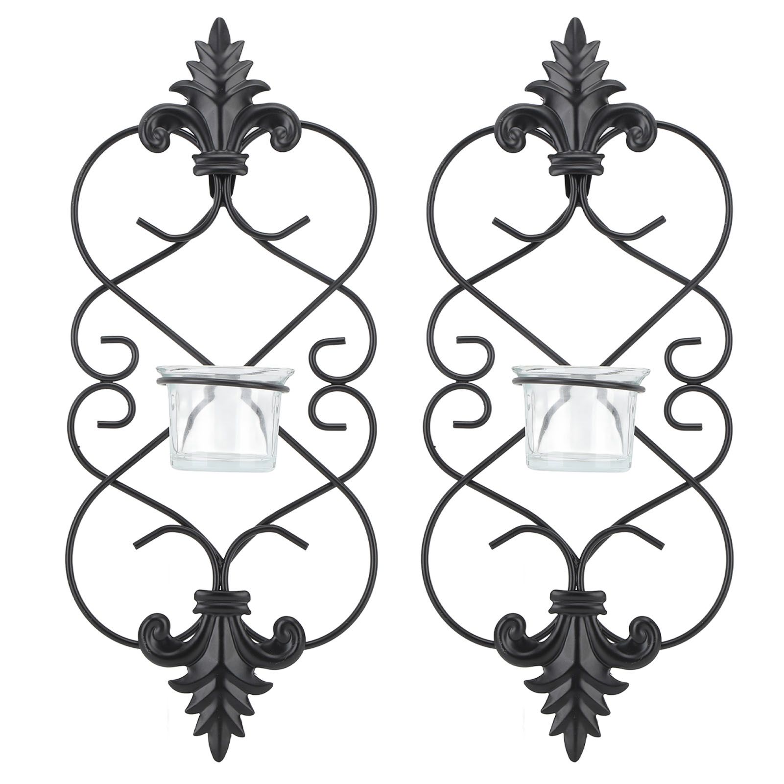 2PCS Wall Hanging Candle Holder Iron Hanging Wall Candle Holders for Home Decoration Weddings Events - Image 2