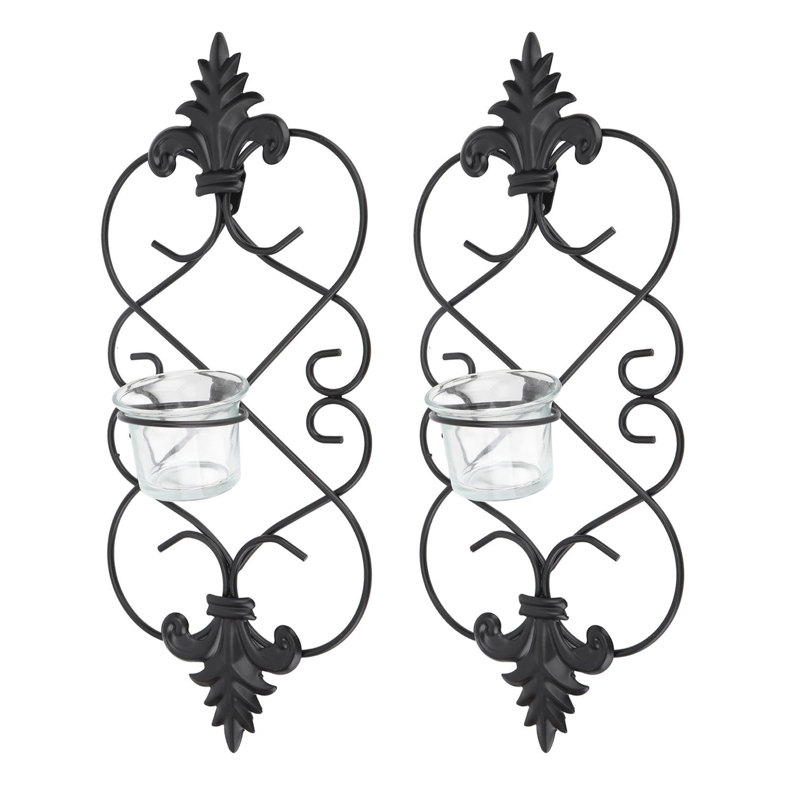 2PCS Wall Hanging Candle Holder Iron Hanging Wall Candle Holders for Home Decoration Weddings Events - Image 5