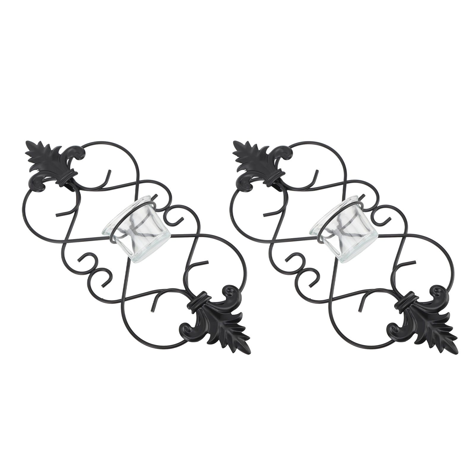 2PCS Wall Hanging Candle Holder Iron Hanging Wall Candle Holders for Home Decoration Weddings Events - Image 8