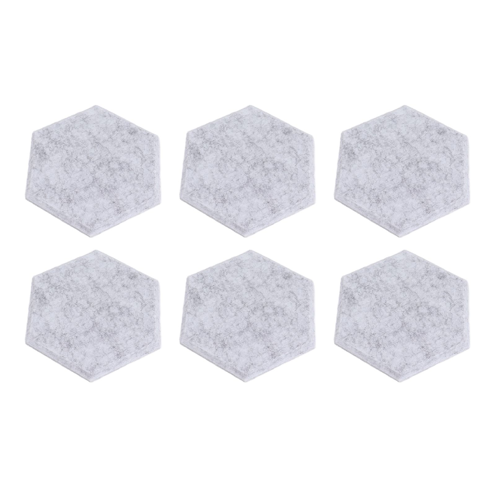 12PCS Hexagon Acoustic Panels High Density Sound Absorbing Panels Sound Proof Beveled Edge Wall Panels 14x12x7cm Light Gray - Image 2