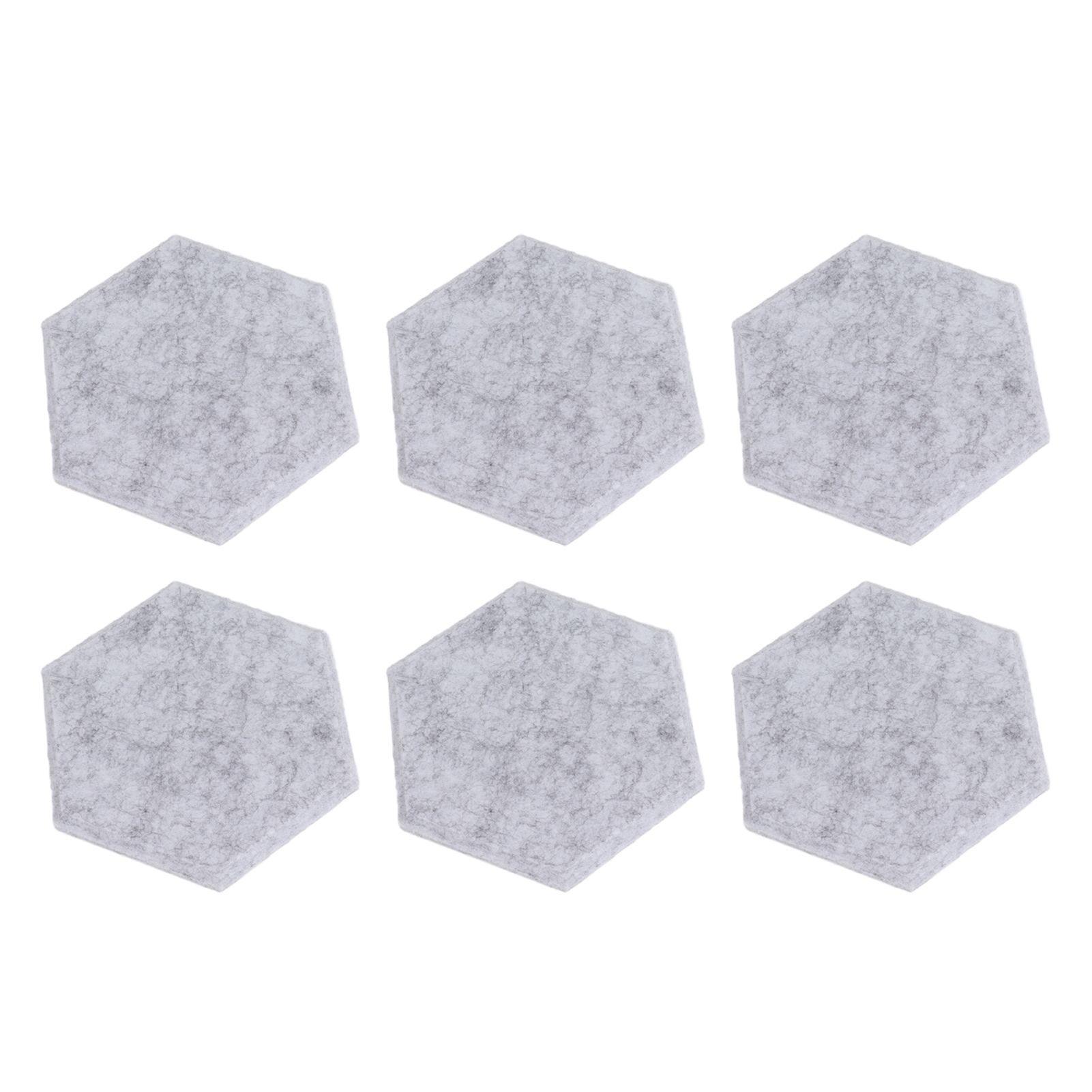 12PCS Hexagon Acoustic Panels High Density Sound Absorbing Panels Sound Proof Beveled Edge Wall Panels 14x12x7cm Light Gray - Image 4