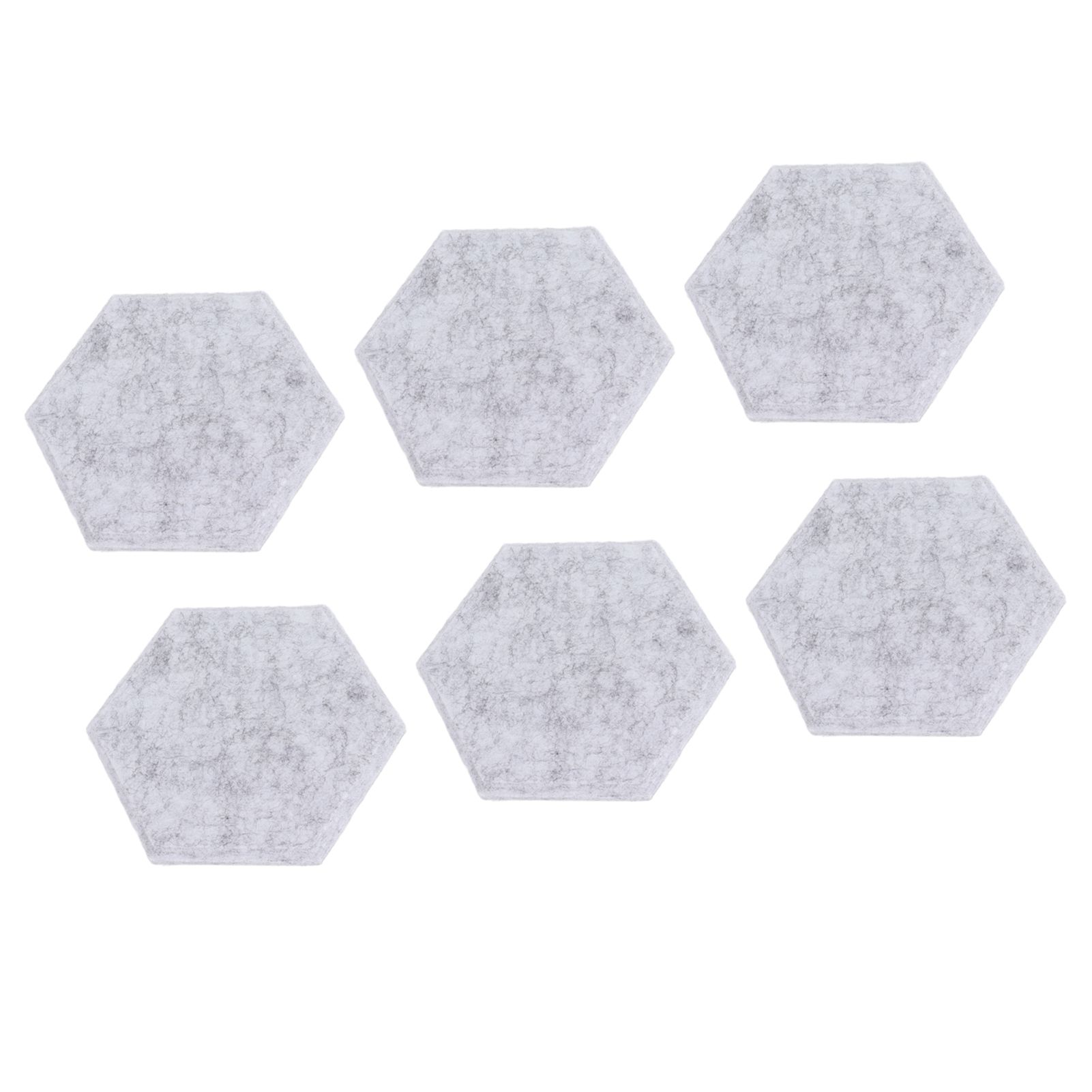 12PCS Hexagon Acoustic Panels High Density Sound Absorbing Panels Sound Proof Beveled Edge Wall Panels 14x12x7cm Light Gray - Image 5