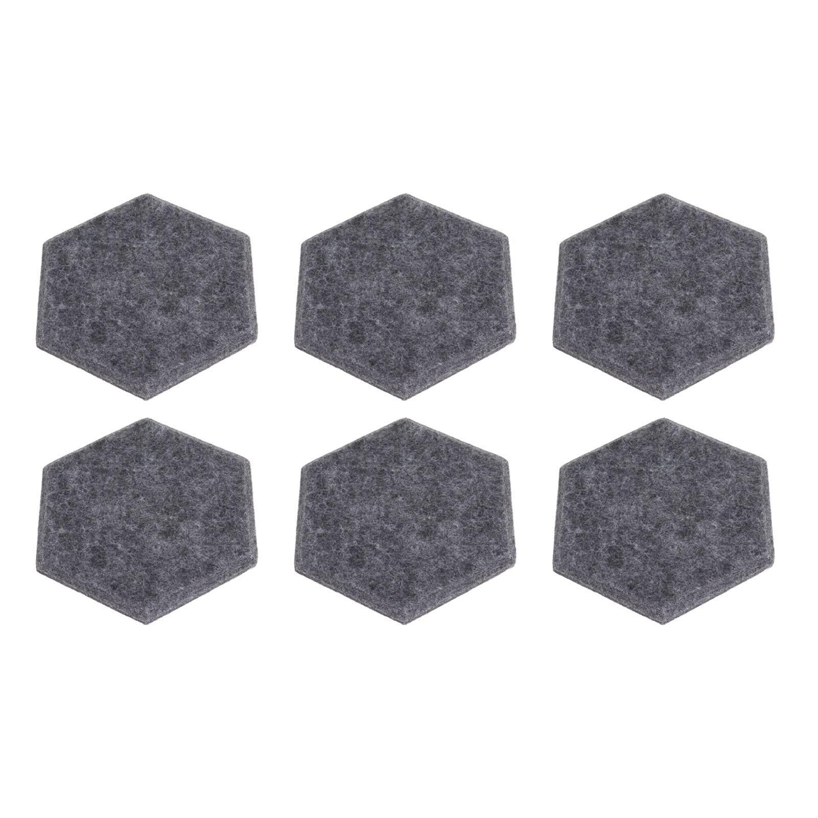 12PCS Hexagon Acoustic Panels High Density Sound Absorbing Panels Sound Proof Beveled Edge Wall Panels 14x12x7cm Dark Gray - Image 2