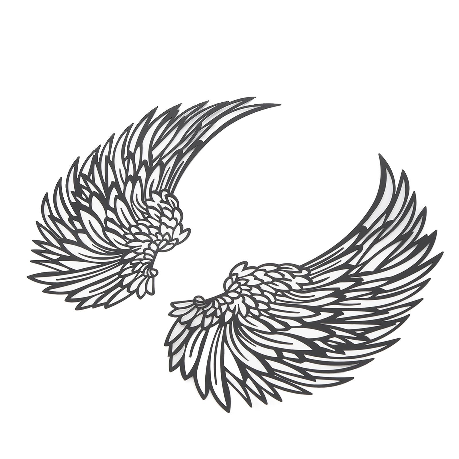 Angel Wings Metal Wall Art Indoor Outdoor Hanging Metal Angel Wings Wall Decor with LED Lights for Home Bedroom Living Room Garden Office - Image 2