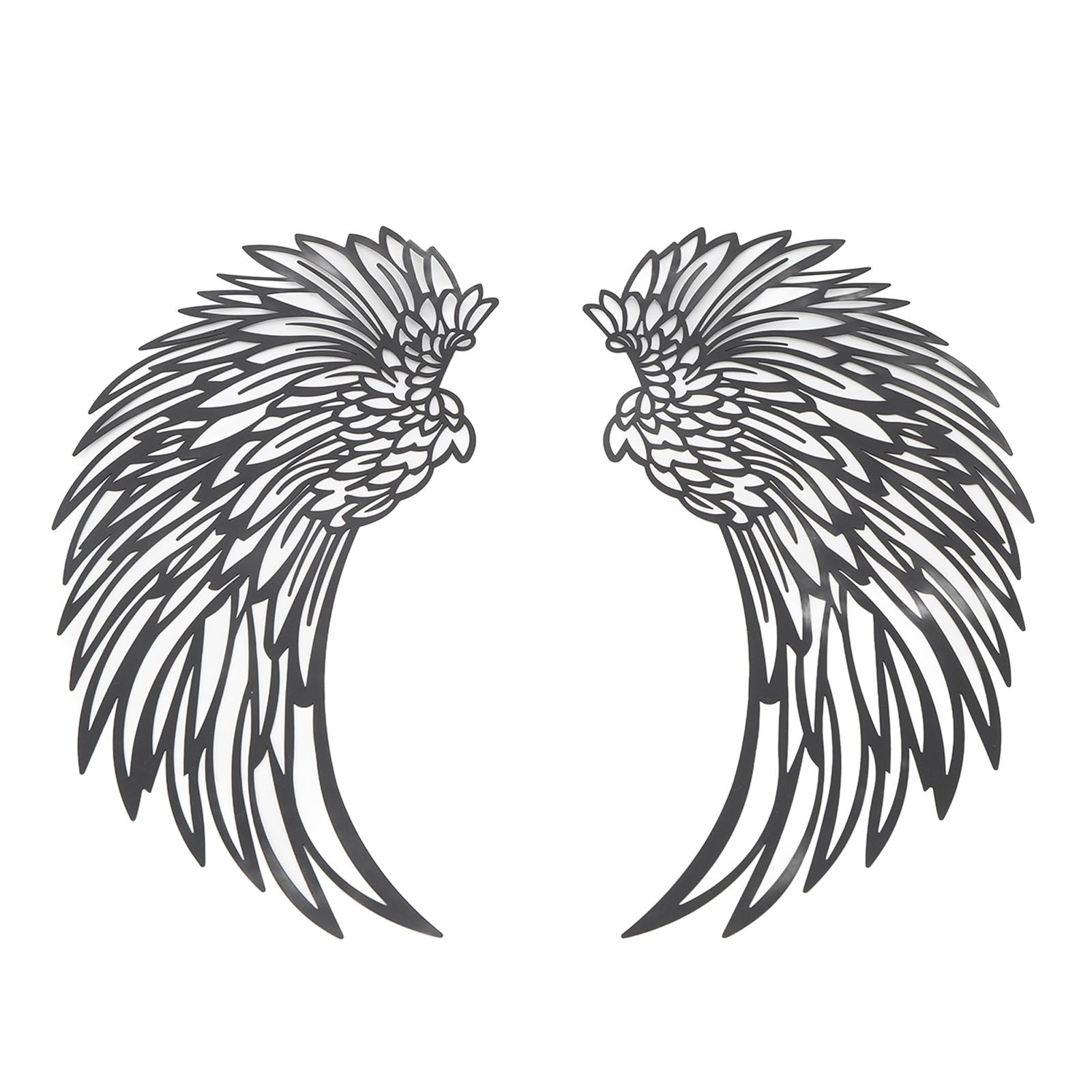 Angel Wings Metal Wall Art Indoor Outdoor Hanging Metal Angel Wings Wall Decor with LED Lights for Home Bedroom Living Room Garden Office - Image 4