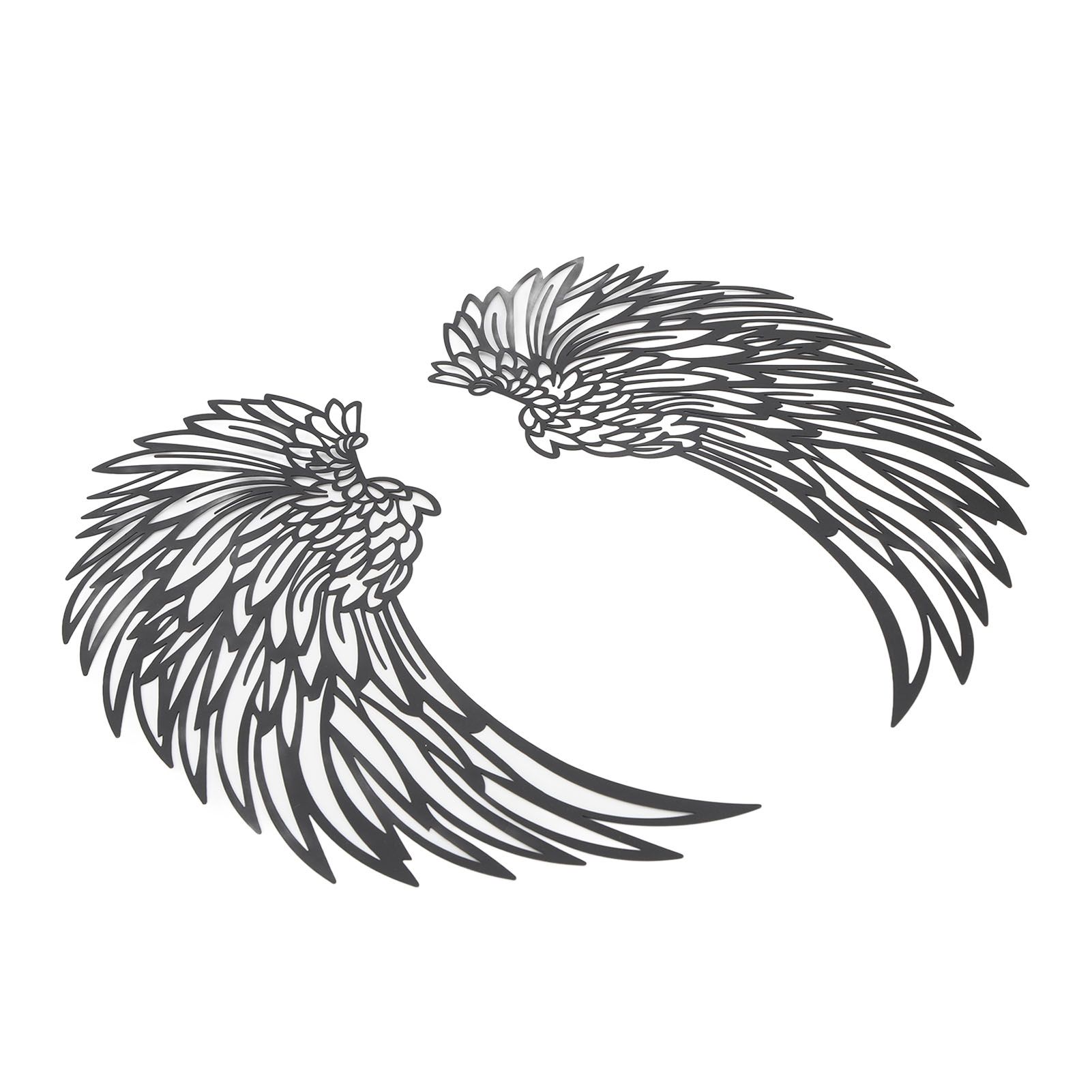 Angel Wings Metal Wall Art Indoor Outdoor Hanging Metal Angel Wings Wall Decor with LED Lights for Home Bedroom Living Room Garden Office - Image 5