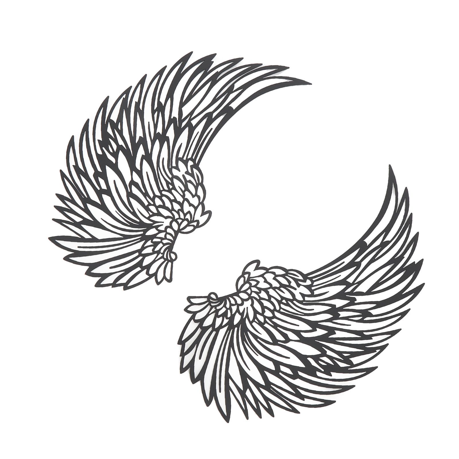Angel Wings Metal Wall Art Indoor Outdoor Hanging Metal Angel Wings Wall Decor with LED Lights for Home Bedroom Living Room Garden Office - Image 8