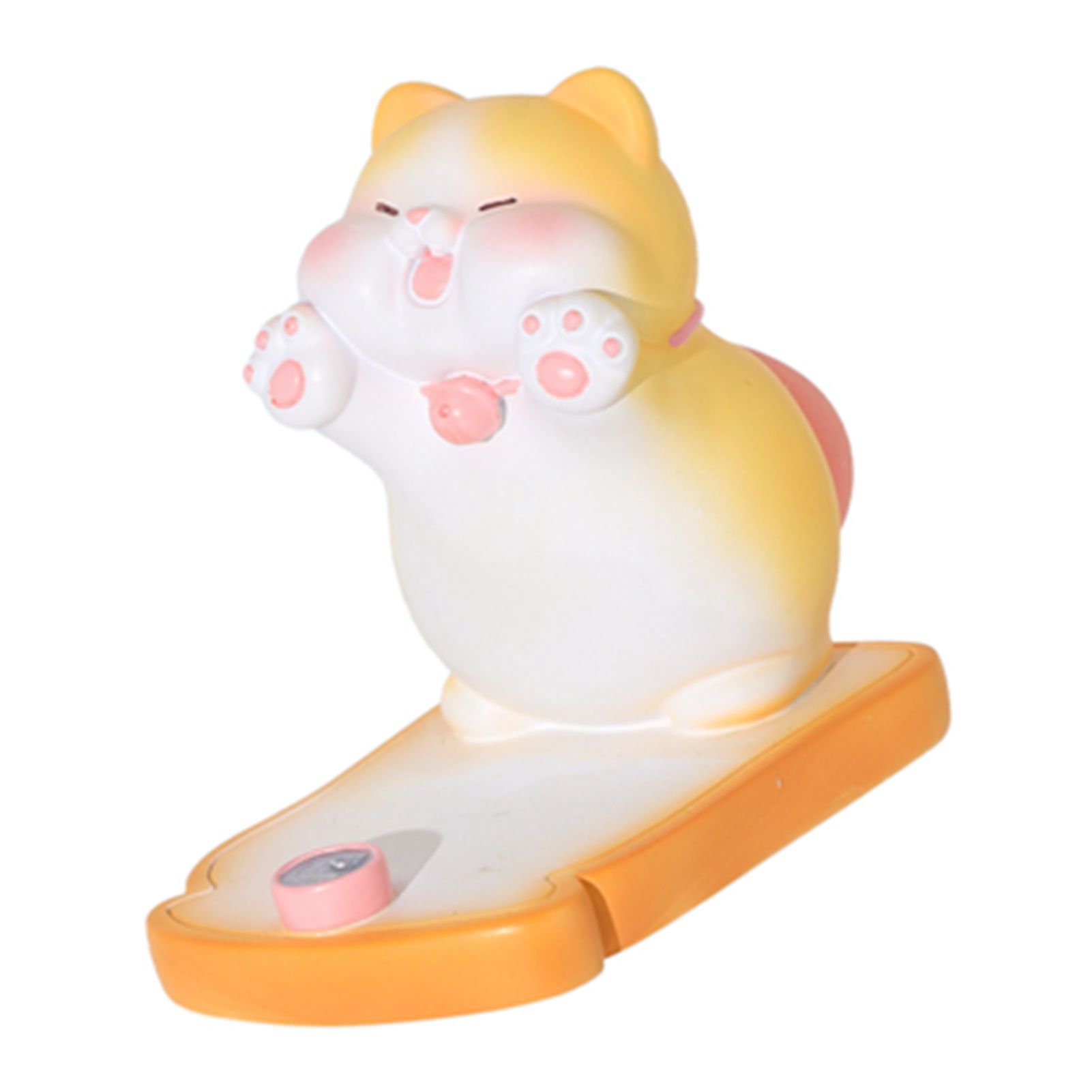 Cute Cat Cellphone Holder Resin Mini Portable Mobile Phone Stand Desk Ornament for Bedroom Office Ginger - Image 2