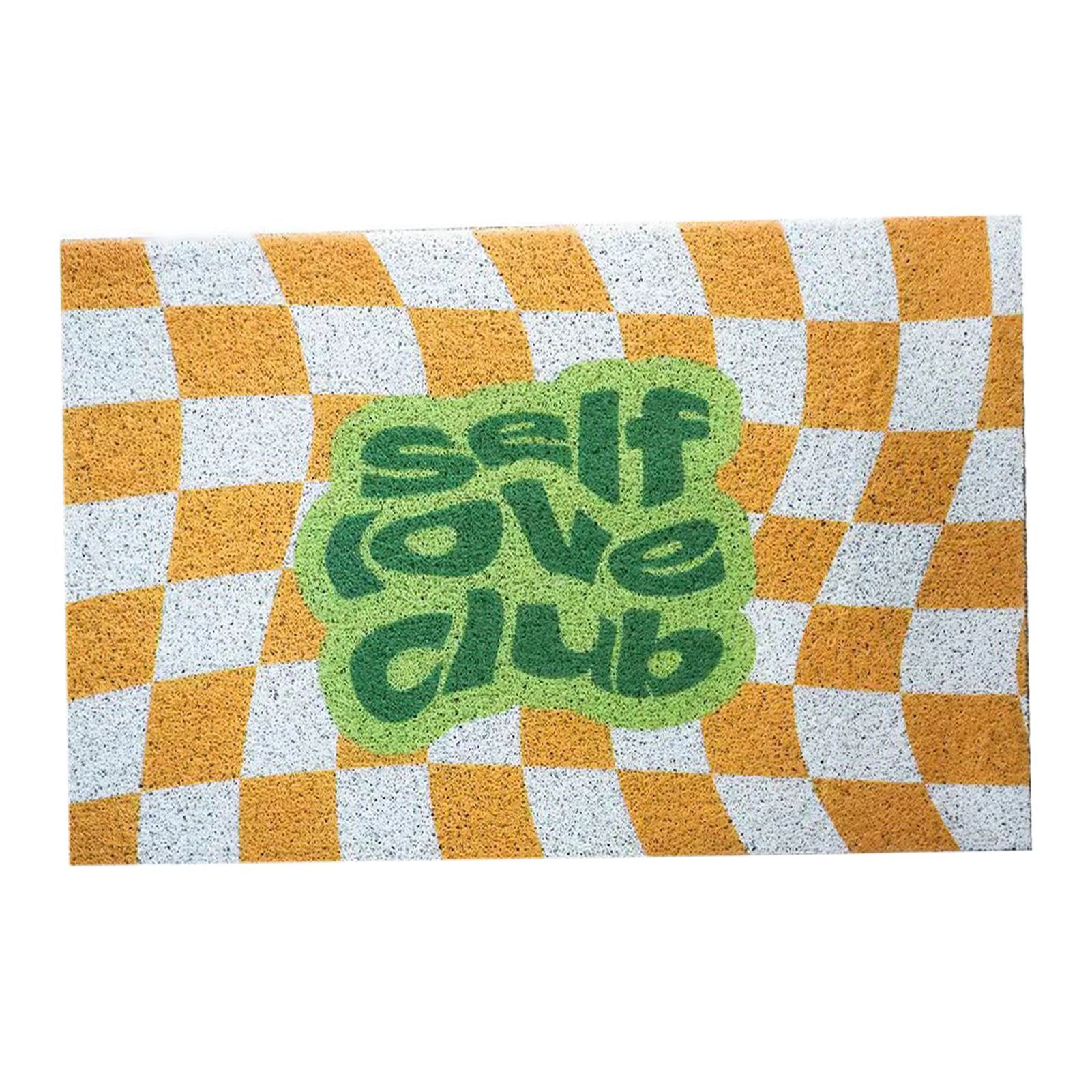 Checkerboard Kitchen Rugs Washable Hallway Entry Carpet Non Slip Entryway Runner Mat for Home Restaurant Office Yellow - Image 2