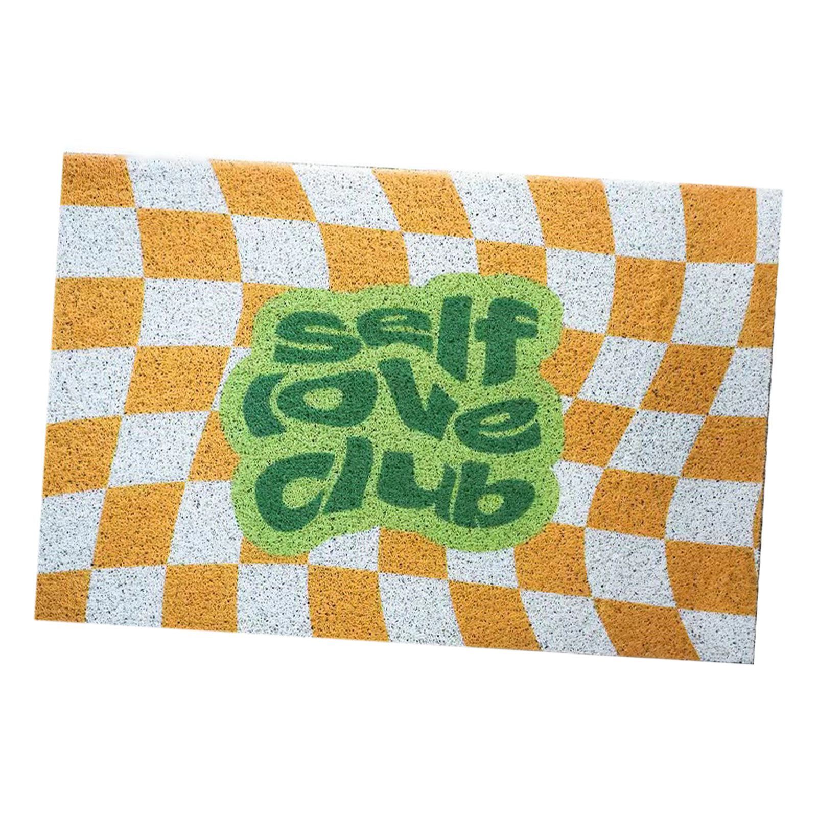 Checkerboard Kitchen Rugs Washable Hallway Entry Carpet Non Slip Entryway Runner Mat for Home Restaurant Office Yellow - Image 3