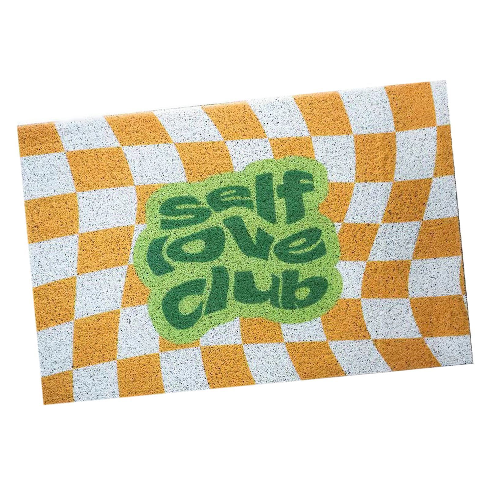 Checkerboard Kitchen Rugs Washable Hallway Entry Carpet Non Slip Entryway Runner Mat for Home Restaurant Office Yellow - Image 4