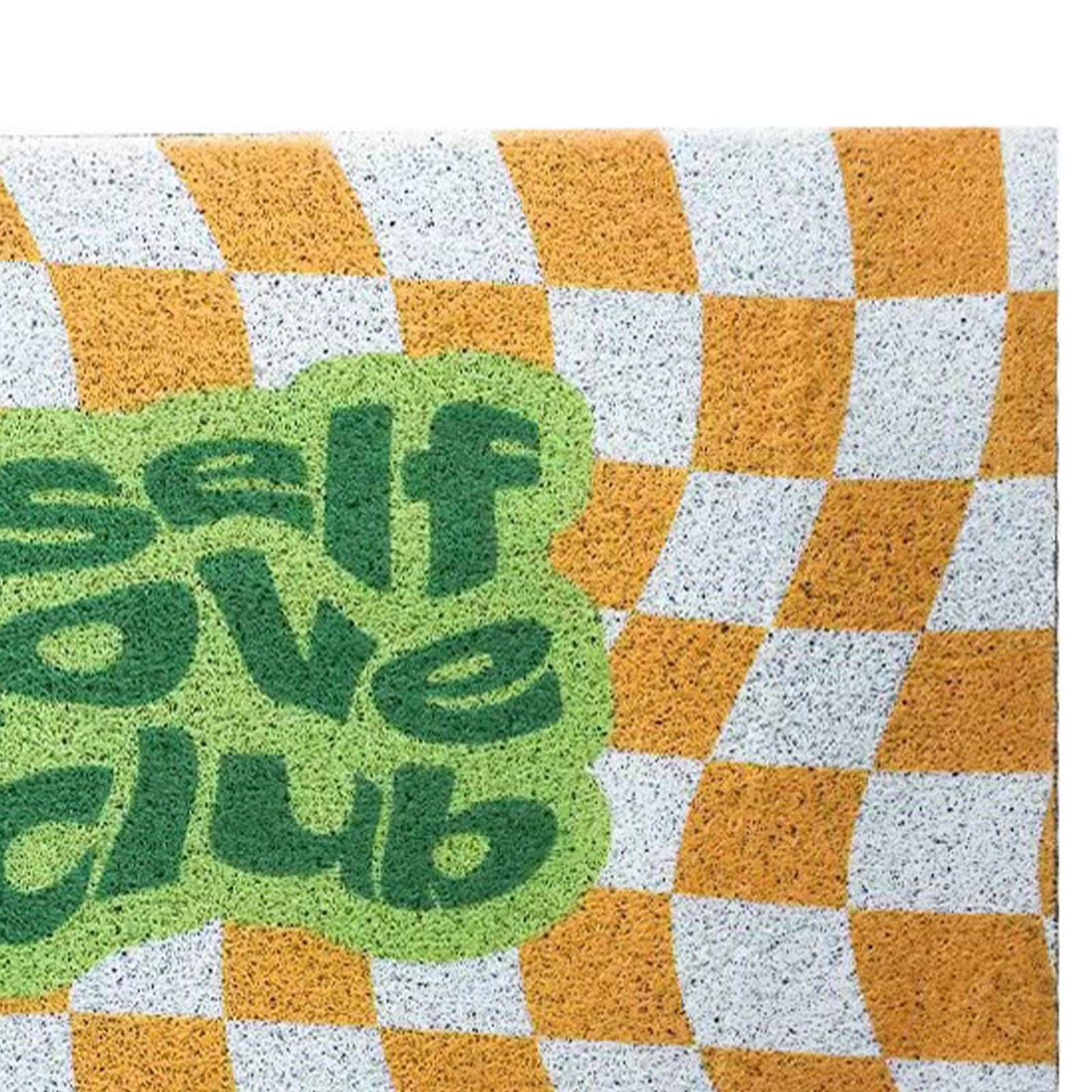 Checkerboard Kitchen Rugs Washable Hallway Entry Carpet Non Slip Entryway Runner Mat for Home Restaurant Office Yellow - Image 7