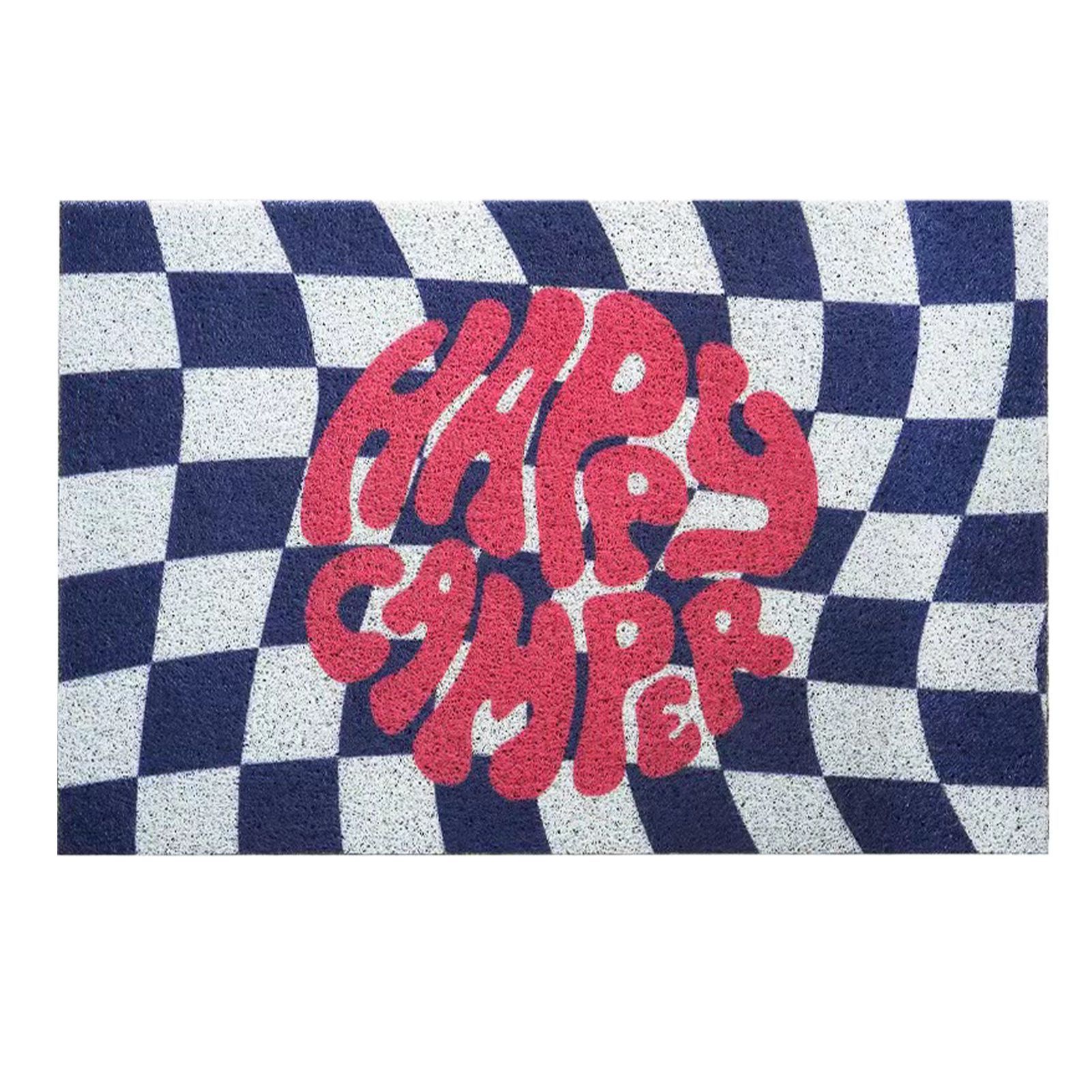 Checkerboard Kitchen Rugs Washable Hallway Entry Carpet Non Slip Entryway Runner Mat for Home Restaurant Office Blue - Image 1