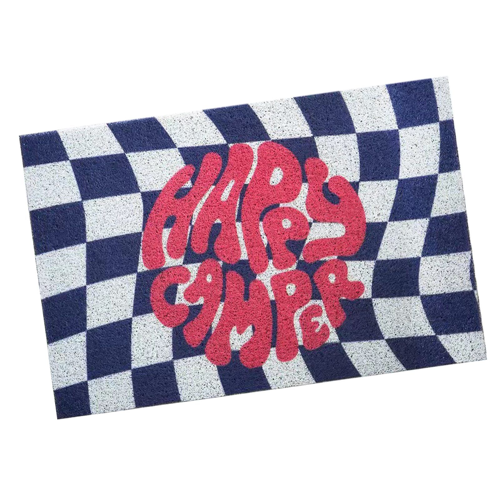 Checkerboard Kitchen Rugs Washable Hallway Entry Carpet Non Slip Entryway Runner Mat for Home Restaurant Office Blue - Image 4