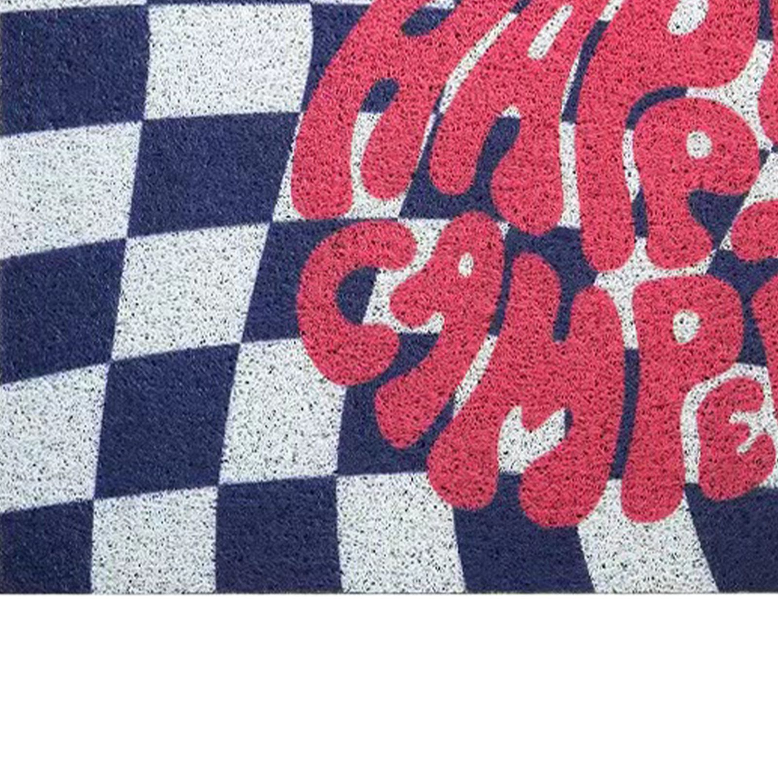 Checkerboard Kitchen Rugs Washable Hallway Entry Carpet Non Slip Entryway Runner Mat for Home Restaurant Office Blue - Image 8
