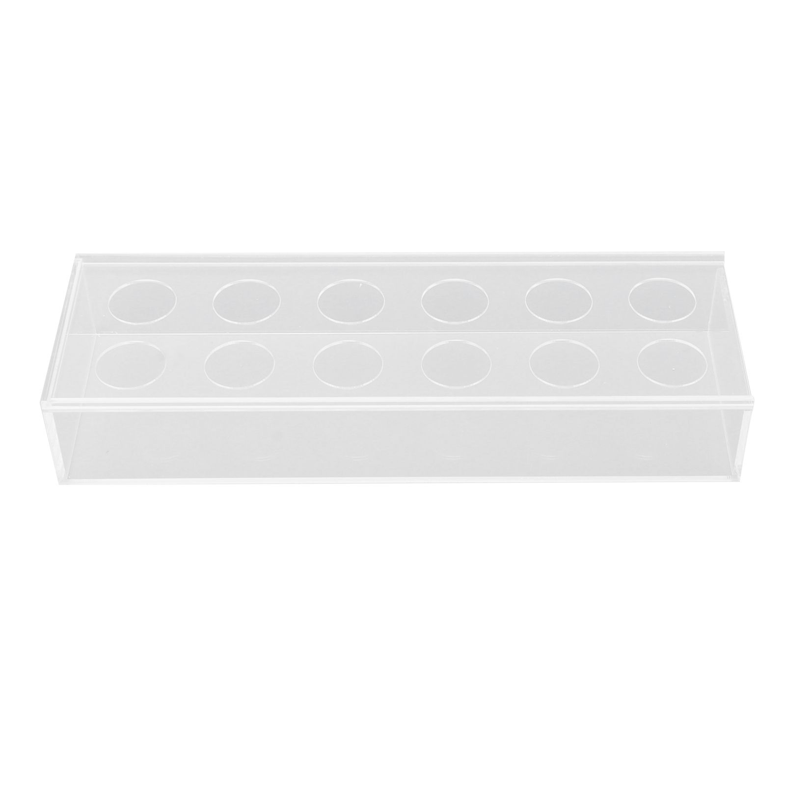 Rectangular Floral Centerpiece Clear Acrylic Flower Vase for Dining Table Wedding Party Home 12 Hole - Image 1