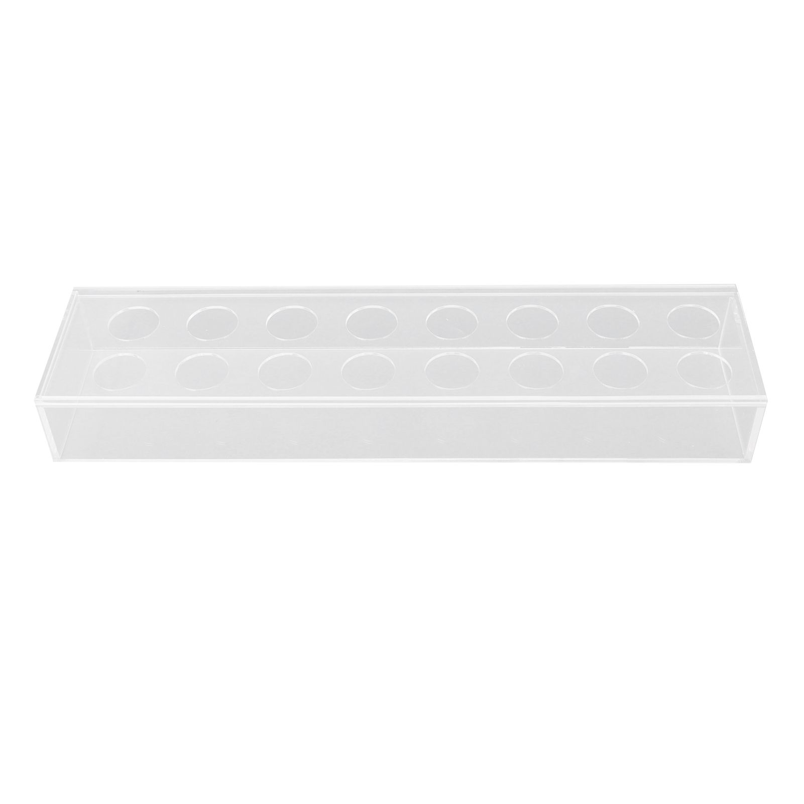 Rectangular Floral Centerpiece Clear Acrylic Flower Vase for Dining Table Wedding Party Home 16 Hole - Image 1