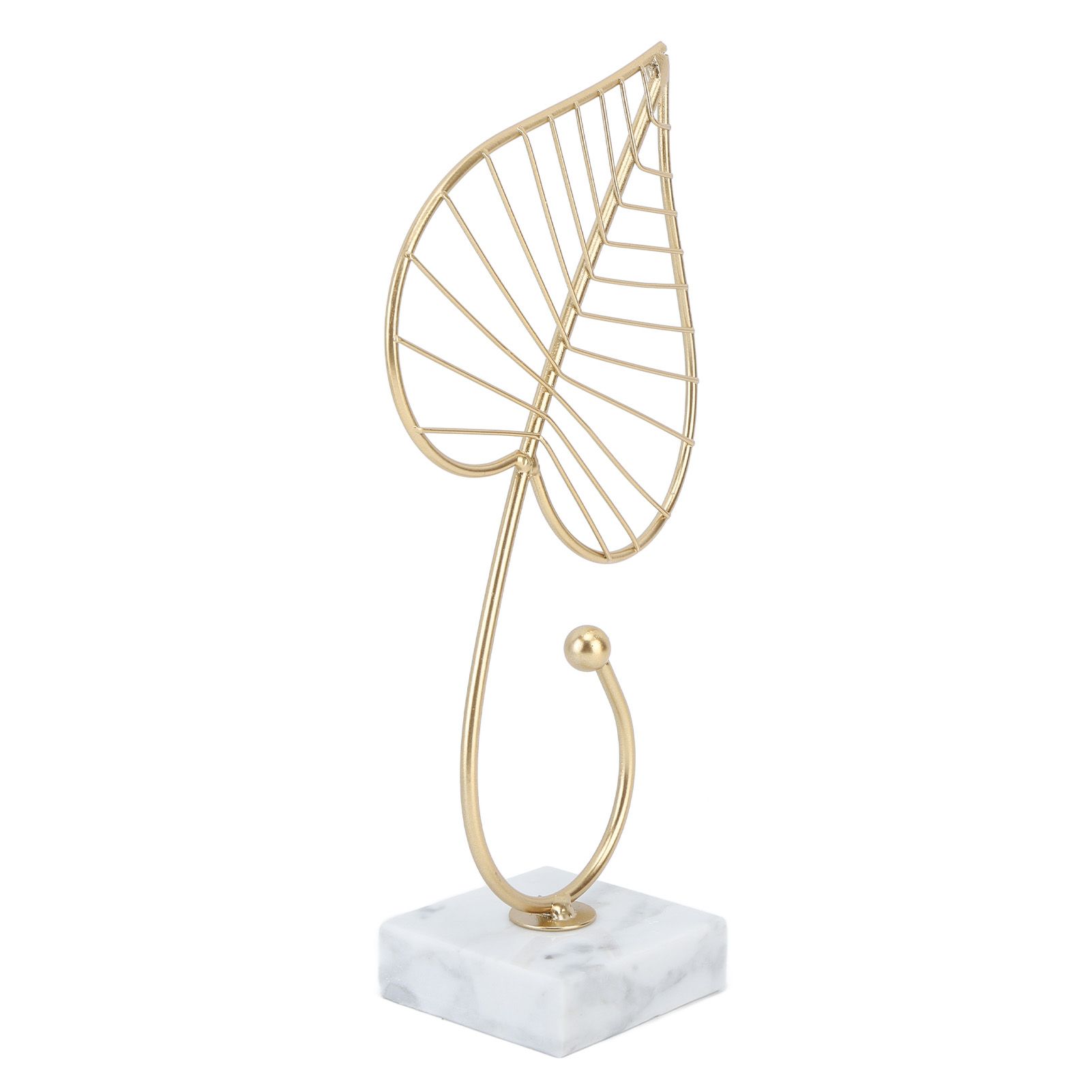 Leaf Sculpture Statue Light Luxury Marble Base Easy to Clean Home Decoration for Hallway - Image 4