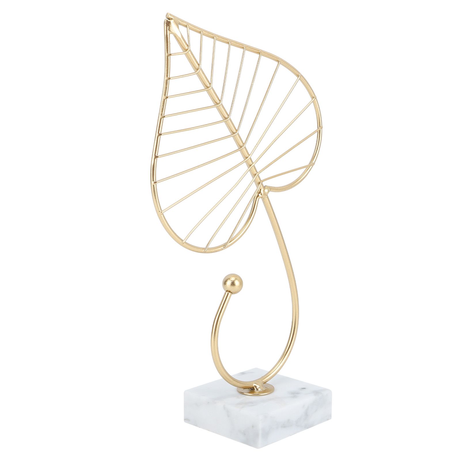 Leaf Sculpture Statue Light Luxury Marble Base Easy to Clean Home Decoration for Hallway - Image 5