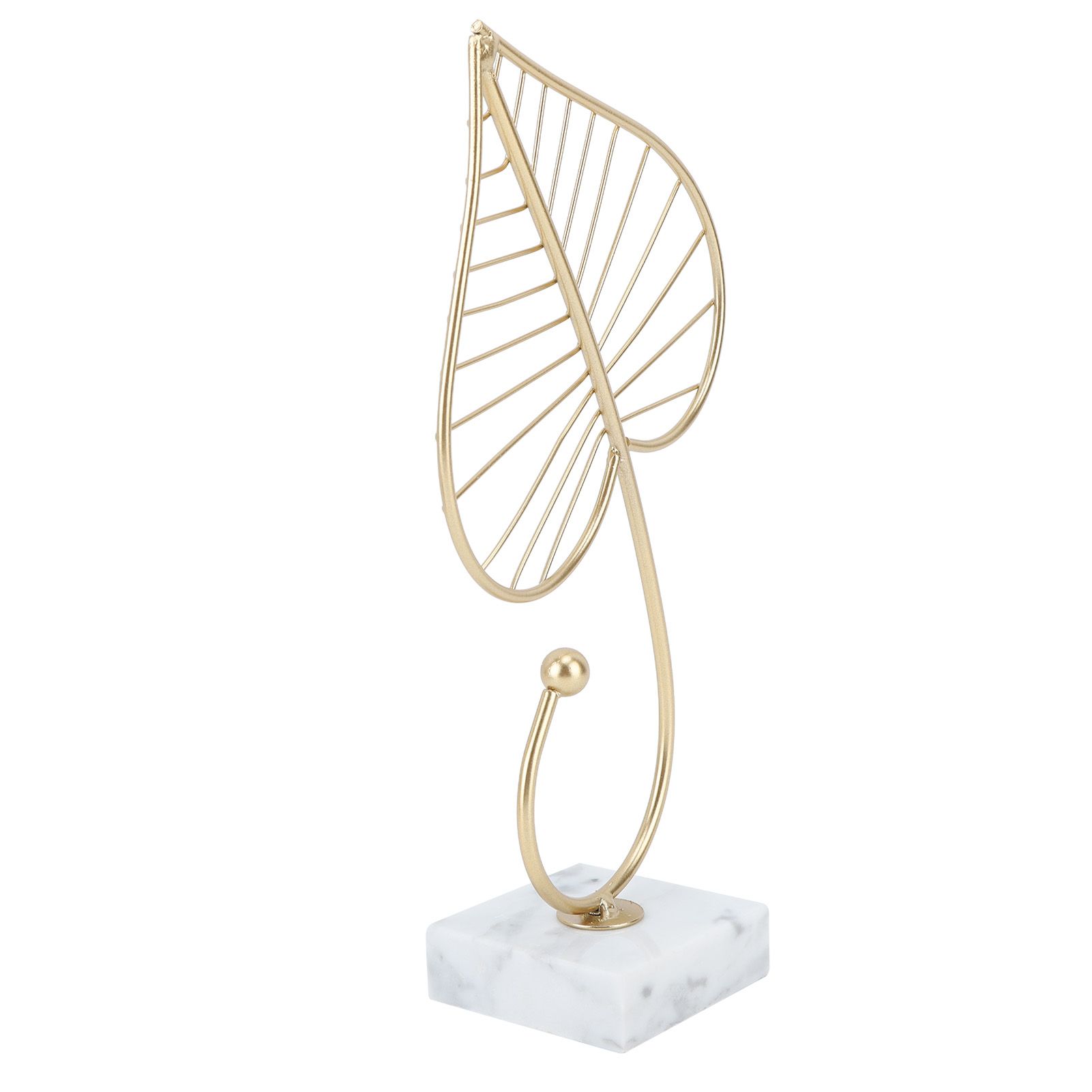 Leaf Sculpture Statue Light Luxury Marble Base Easy to Clean Home Decoration for Hallway - Image 6