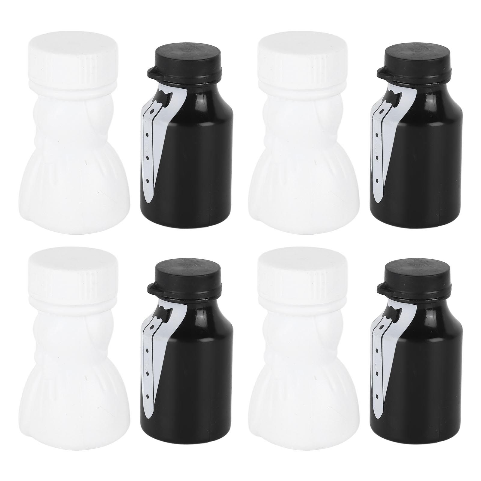 26PCS Wedding Bubble Bottles Bride and Groom Shape Mini Bubble Party Bottle for Anniversary Engagement Bridal Celebration Black and White - Image 7